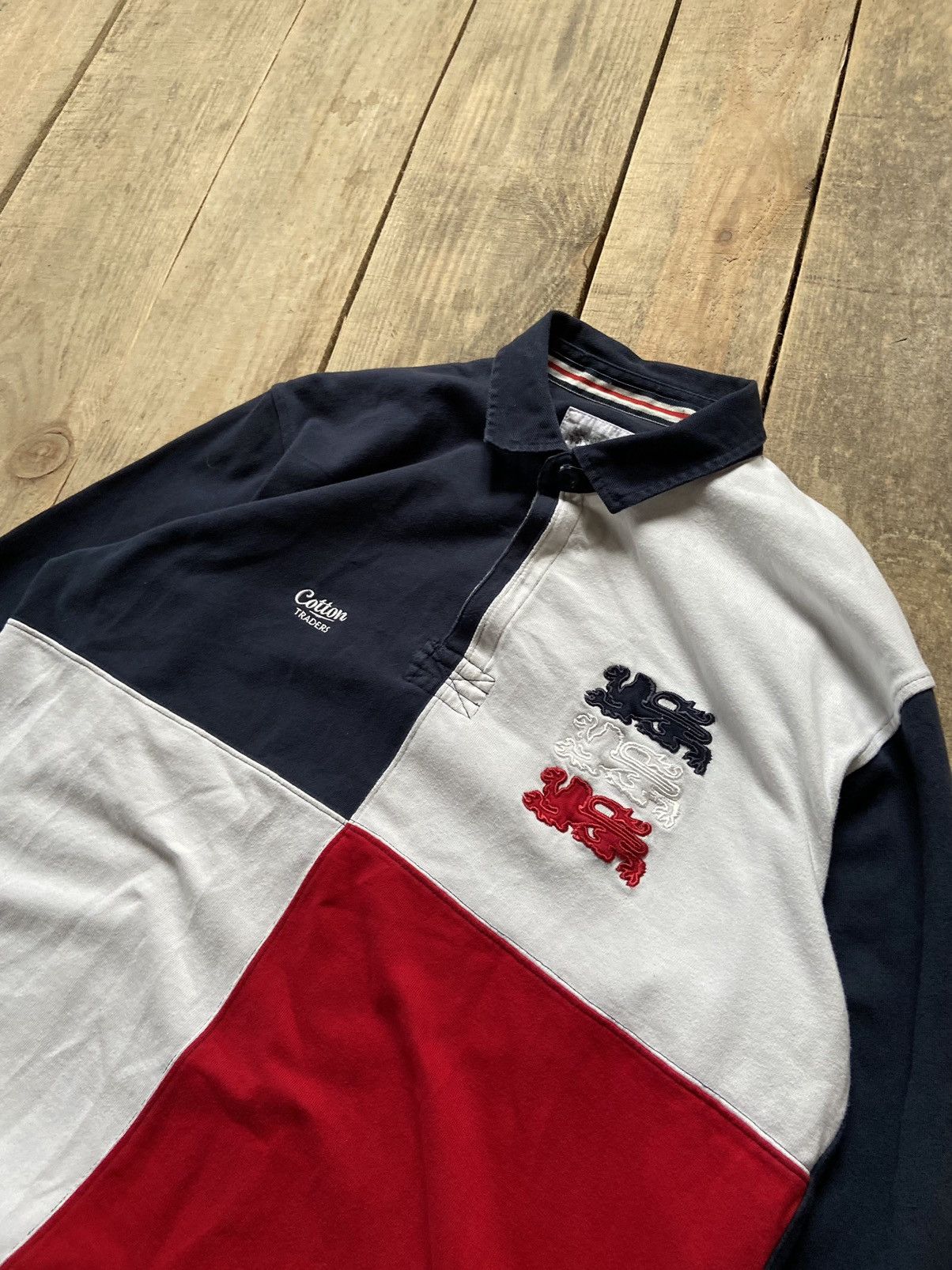 Canterbury of New Zealand Vintage Cotton Traders England Rugby long sleeve vintage Size US XL / EU 56 / 4 - 3 Thumbnail