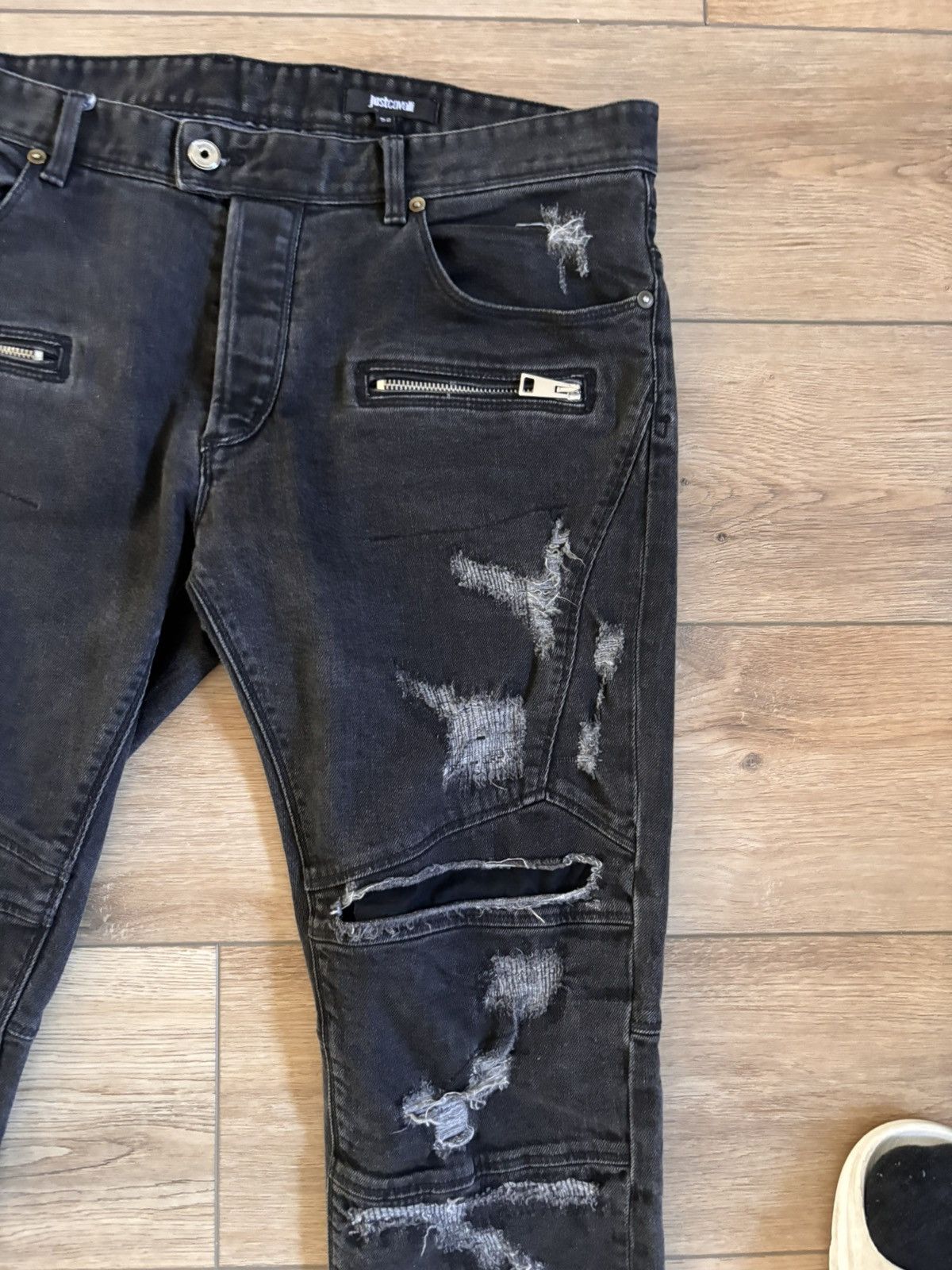 Just Cavalli Just Cavalli Men’s Designer Distressed Denim Jeans Size 52 Size US 35 - 3 Thumbnail
