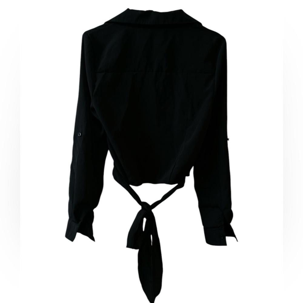 Designer BNWT Revamped Black Wrap Blouse - Size Medium Size M / US 6-8 / IT 42-44 - 3 Thumbnail