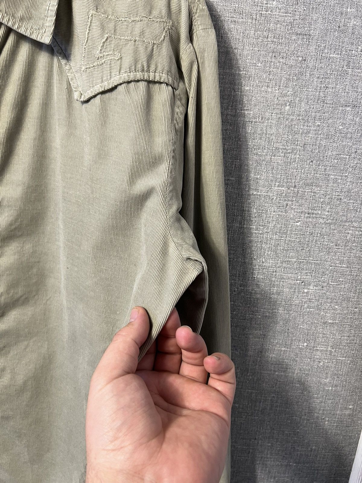 Diesel Vintage Diesel Corduroy Button Up Long Sleeve Shirt Big Logo Size US XL / EU 56 / 4 - 10 Thumbnail