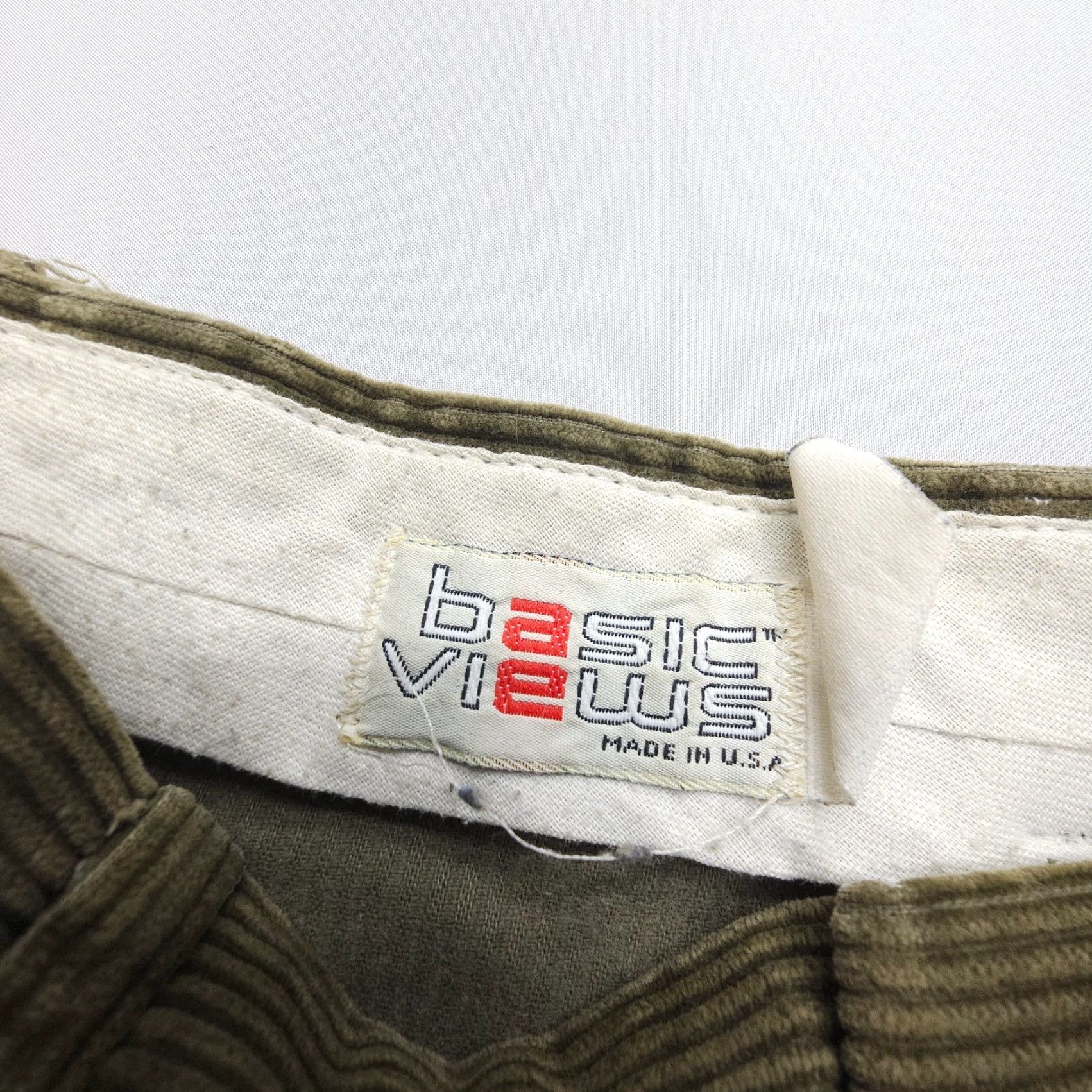 Vintage VINTAGE Basic Views Corduroy 5-Pocket Jeans Wale High Rise 26 29" Green 80s 90s Women Mens Girls Boys Size 26" / US 2 / IT 38 - 3 Thumbnail