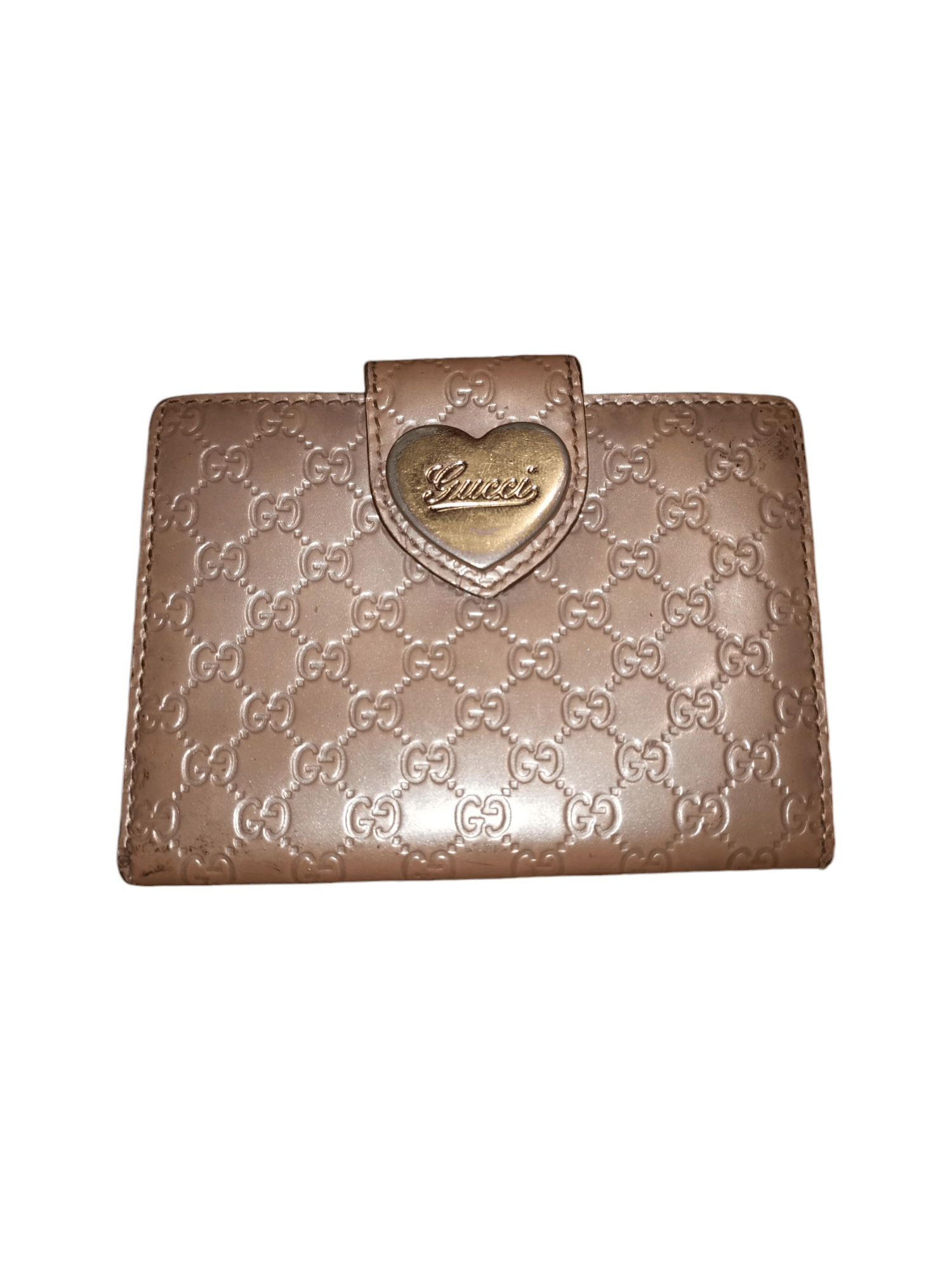 Gucci × Vintage Gucci heart pink gold guccissima wallet Size ONE SIZE - 1 Thumbnail