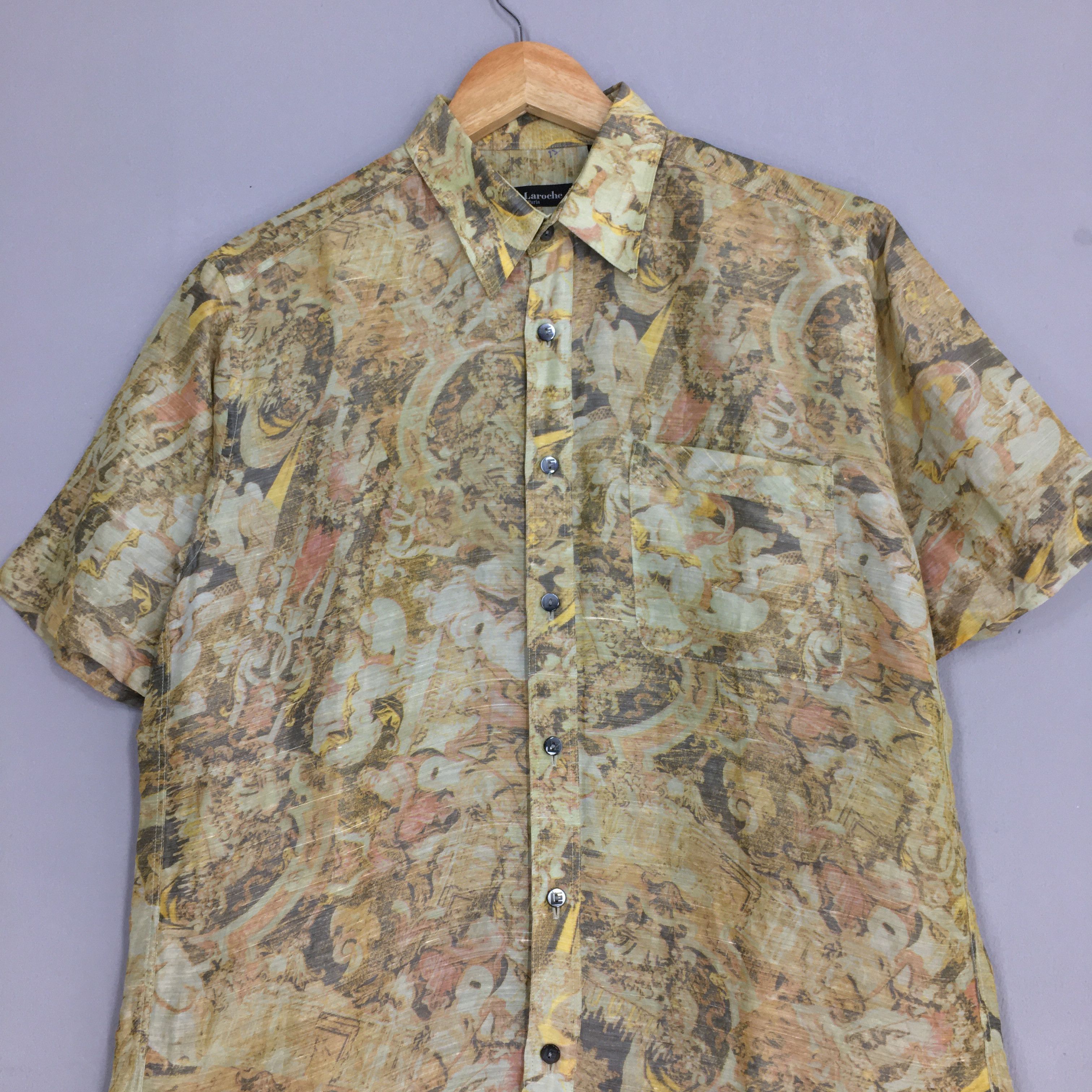 Designer × Guy Laroche Vintage Guy Laroche Abstract Retro 80s Party Shirt Medium Size US L / EU 52-54 / 3 - 2 Thumbnail