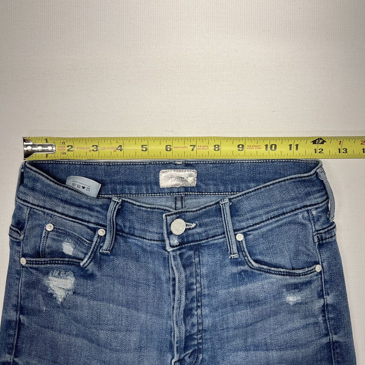 MOTHER Mother Jeans The Stunner Ankle Fray Graffiti Girl Distressed Size 24" / US 00 / IT 34 - 21 Thumbnail