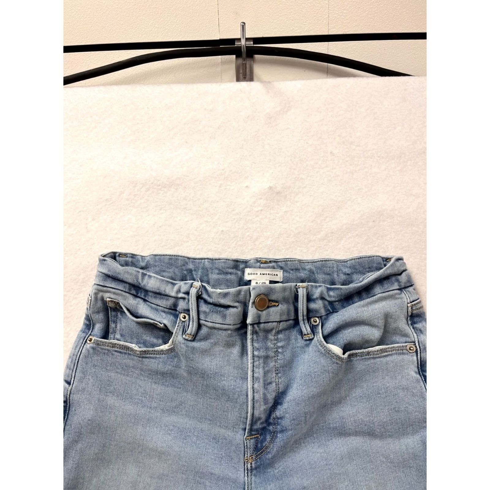 Good American Good American Womens Jeans Flared Light Wash 8 Light Blue 8774 Size 30" / US 8 / IT 44 - 6 Thumbnail