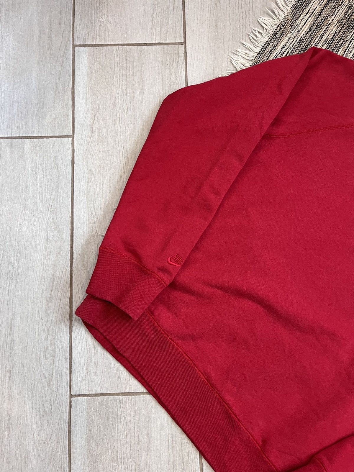 Nike × Vintage Vintage Nike Sportswear Hoodie red blank logo sweatshirt Size US L / EU 52-54 / 3 - 12 Thumbnail