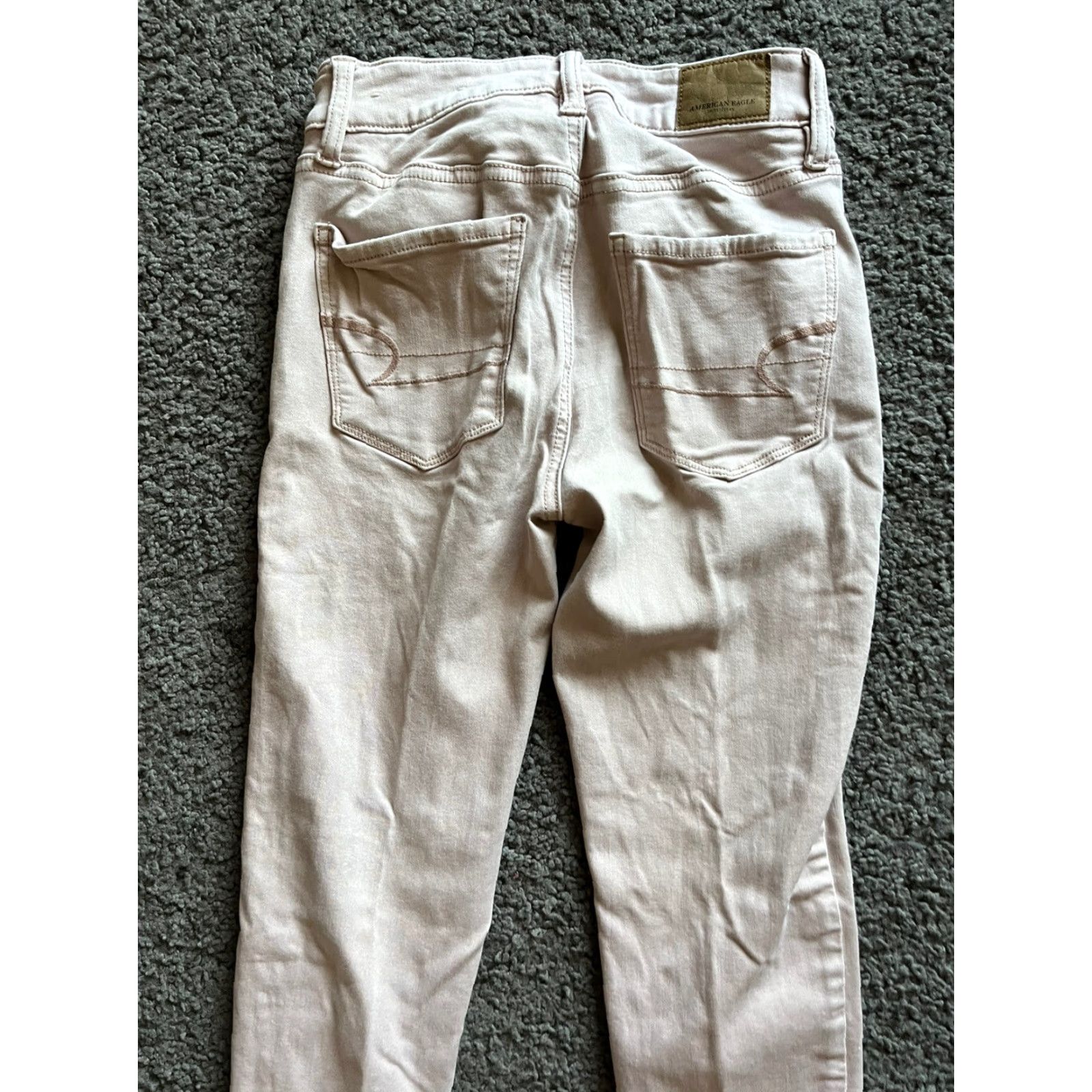 American Eagle Outfitters American Eagle Jeans Women Size 0 Pink High Rise Jeggings Stretch Womens Size 25" / US 0 / IT 36 - 4 Thumbnail