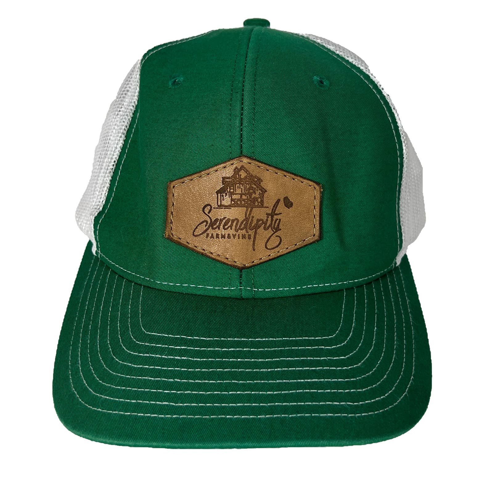 richardson-trucker-hat-in-green-white-hotlz-leather-richardson-grailed