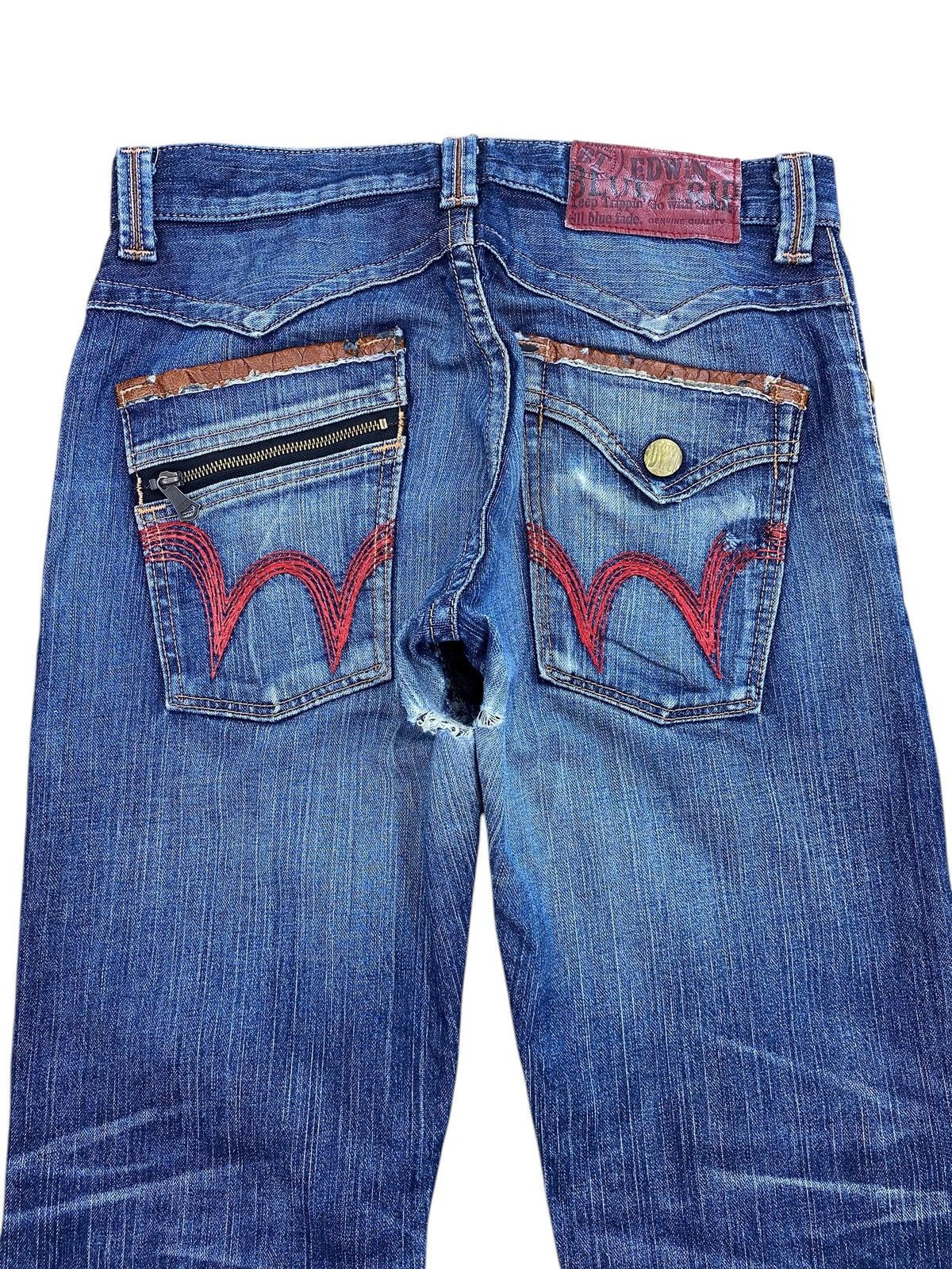 Edwin Vintage Edwin Blue Trip Faded Wash Whiskers Style Jeans Size US 32 / EU 48 - 4 Thumbnail