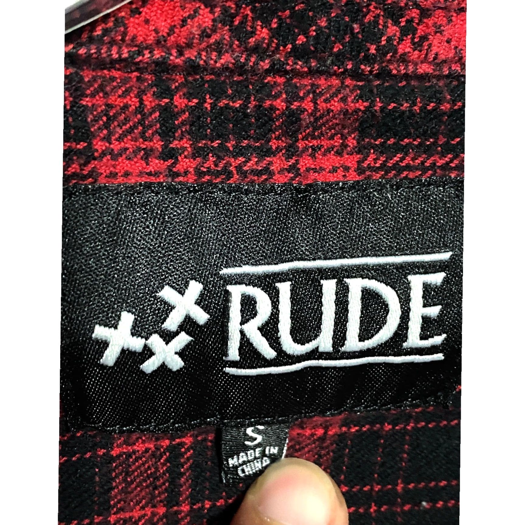 Vintage XXX Rude Flannel Plaid Button Shirt Mens S Button-Up Casual Grunge Western 2 Pocket Fall Winter 2016 Y2K Skater Cowboys Mens Size US S / EU 44-46 / 1 - 3 Thumbnail
