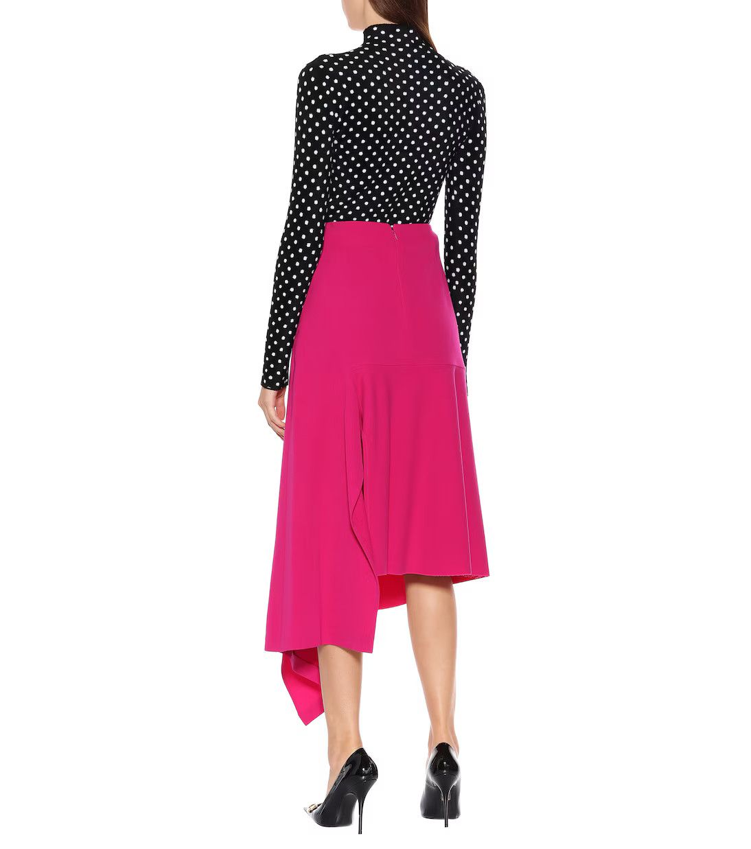 Balenciaga o1y0625 Midi Skirt in Fuchsia Size 27" / US 4 / IT 40 - 3 Thumbnail
