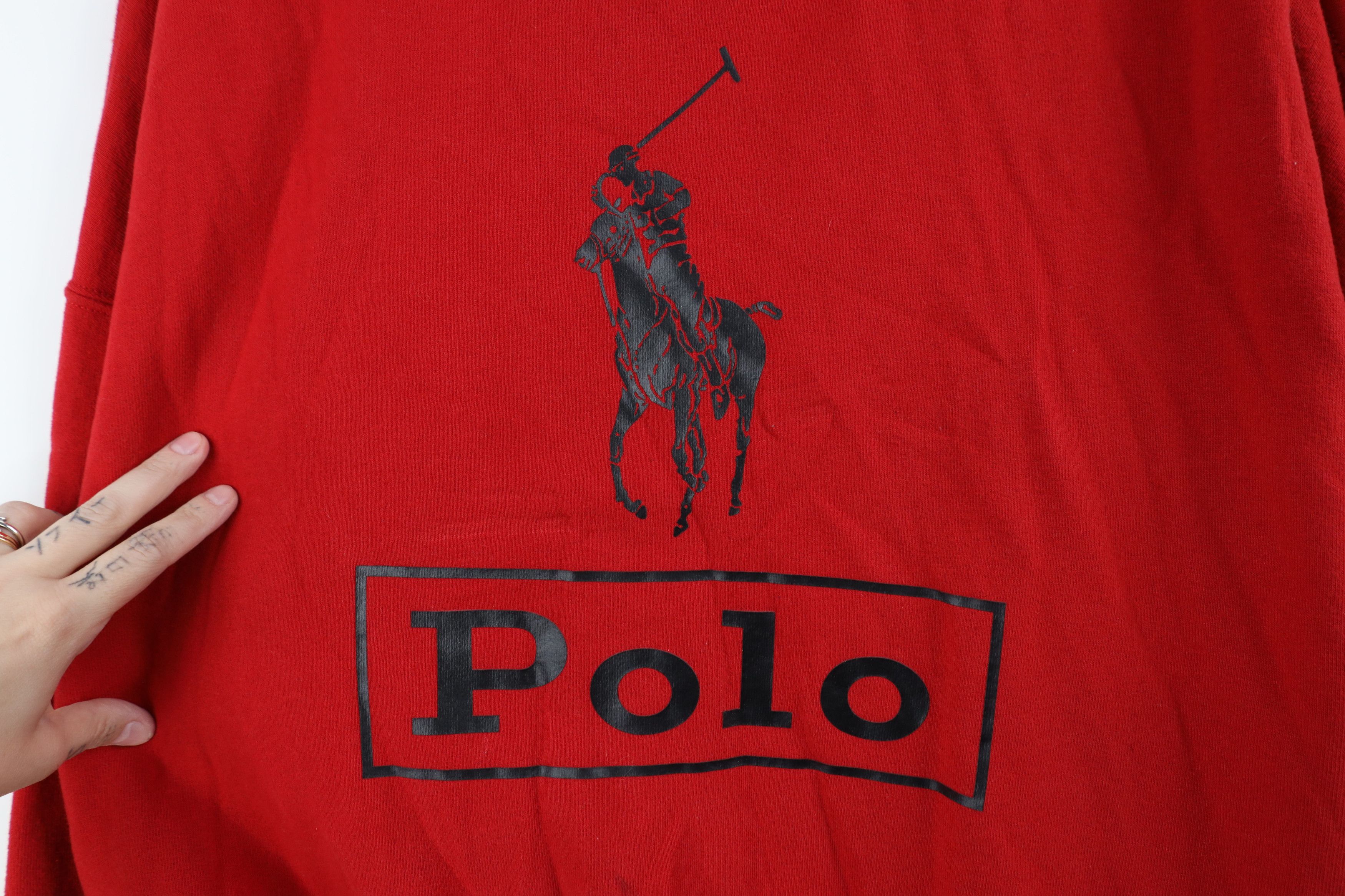 Ralph Lauren × Vintage Vintage Ralph Lauren Big Logo Boxy Oversized Sweatshirt Size L / US 10 / IT 46 - 4 Thumbnail
