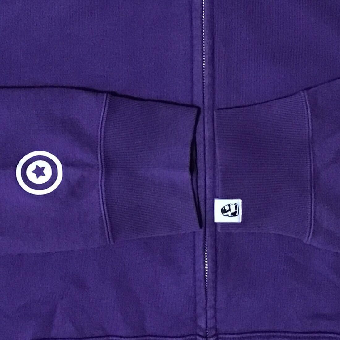 Bape × Nigo 2007 BAPE Purple camo shark full zip hoodie a bathing ape Size US M / EU 48-50 / 2 - 7 Thumbnail