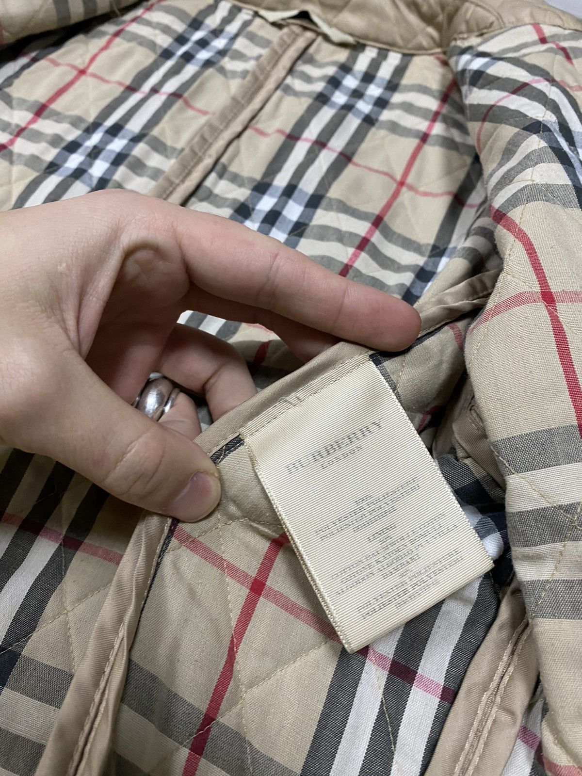 Burberry Burberry vintage quilted blue check navy jacket buttons Size US S / EU 44-46 / 1 - 9 Thumbnail