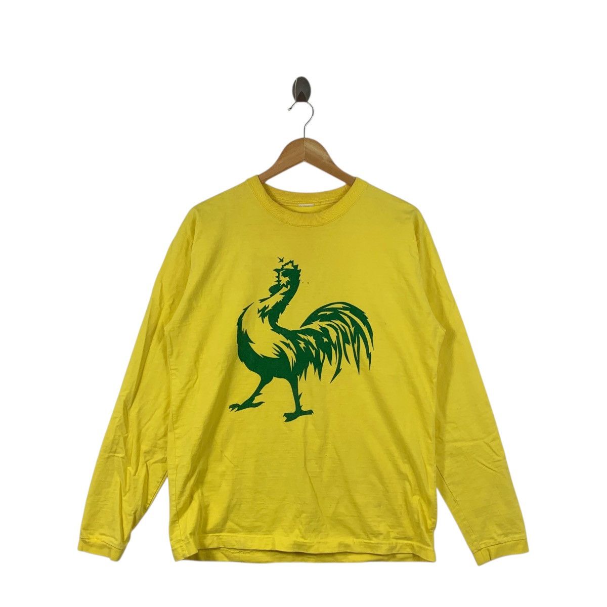 Vintage Vintage ROOSTER COCK CHICKEN Paiting Yellow Sweatshirt Size M / US 6-8 / IT 42-44 - 3 Thumbnail