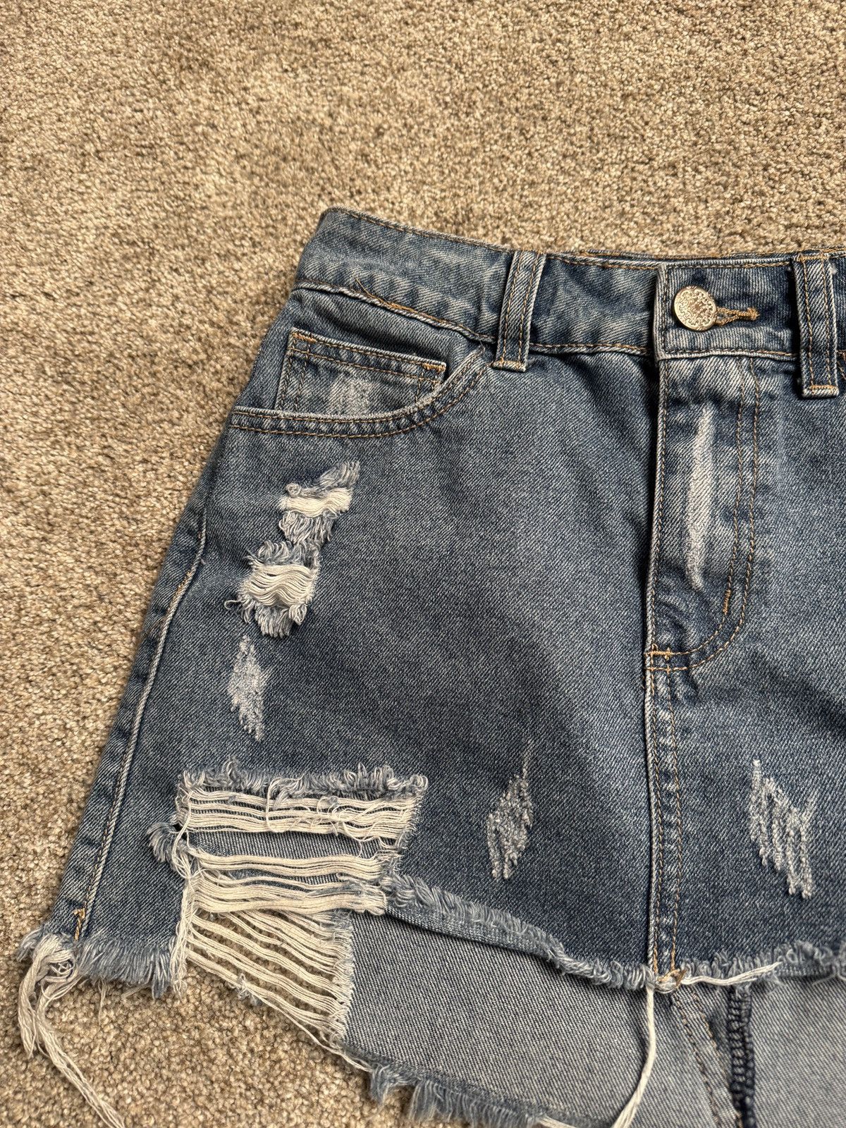 Other LITZ THRASHED DENIM SKIRT Size 26" / US 2 / IT 38 - 2 Thumbnail