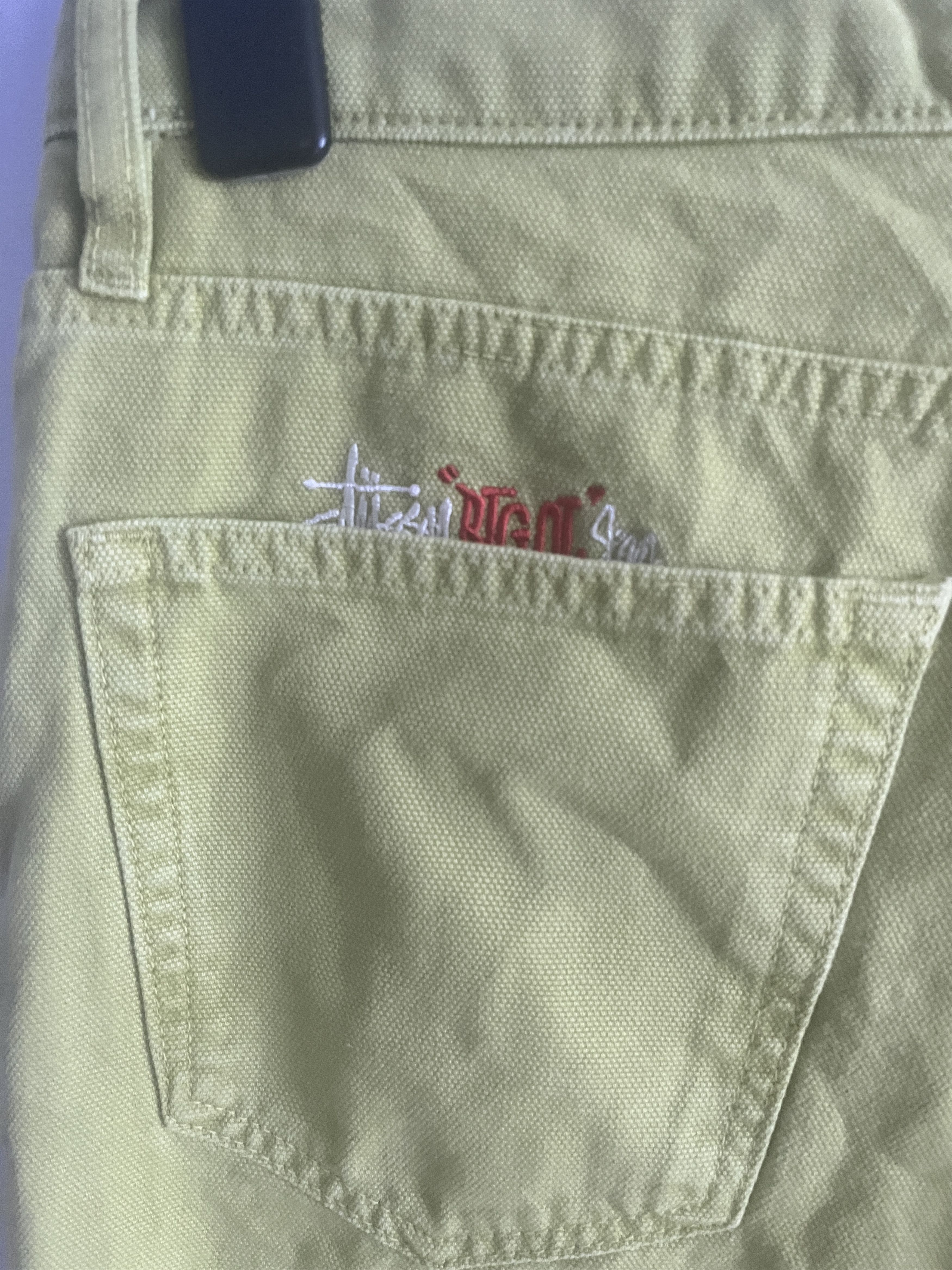 Stussy Stüssy Big Ol Jean Washed Canvas Cactus Size US 34 / EU 50 - 9 Thumbnail