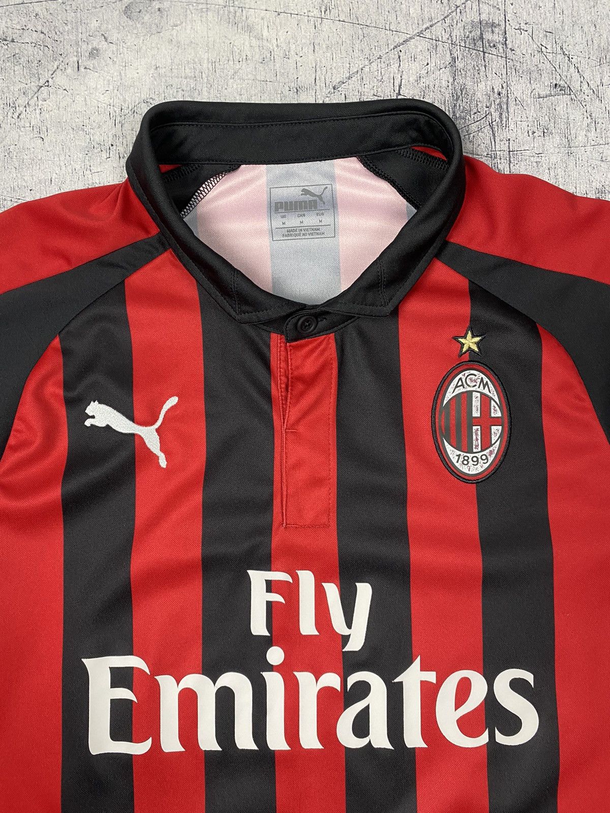 Puma × Vintage Puma AC Milan 2018 2019 Home Soccer Jersey Tee Size US M / EU 48-50 / 2 - 7 Thumbnail