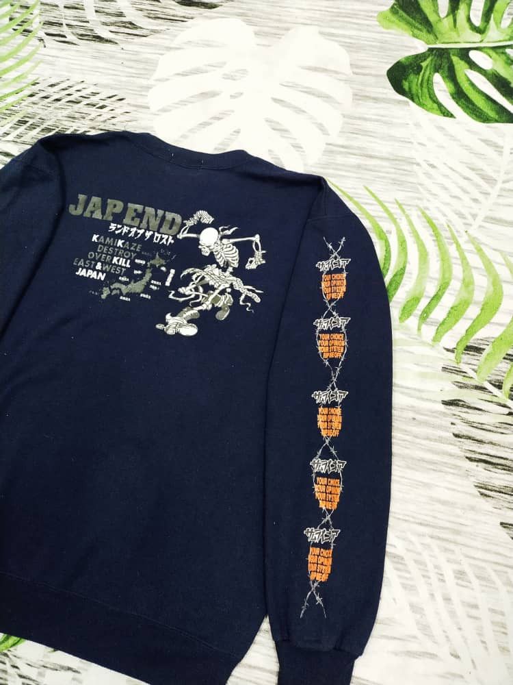 Band Tees × Japanese Brand × Vintage Vintage 90s Skate Punk Rock japanese band pullover Size US M / EU 48-50 / 2 - 4 Thumbnail