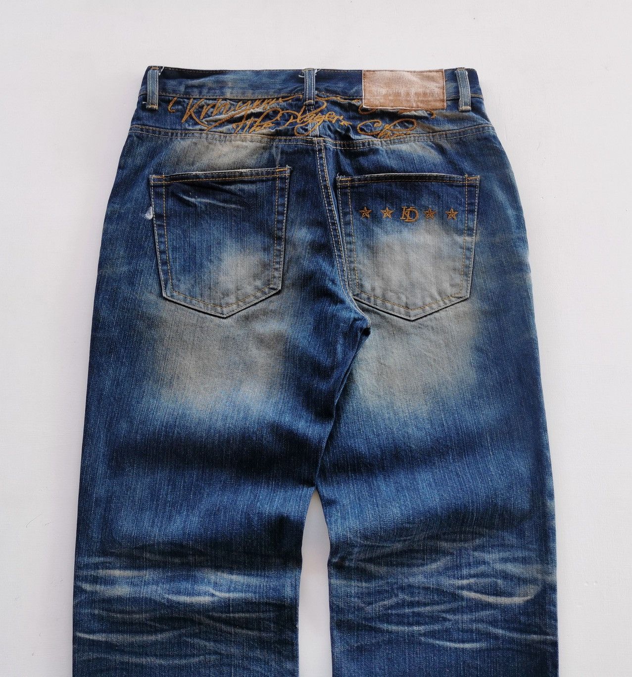 Isamu Katayama Backlash Krhyme Avalanche Mudwash Denim Jeans Size US 32 / EU 48 - 6 Thumbnail
