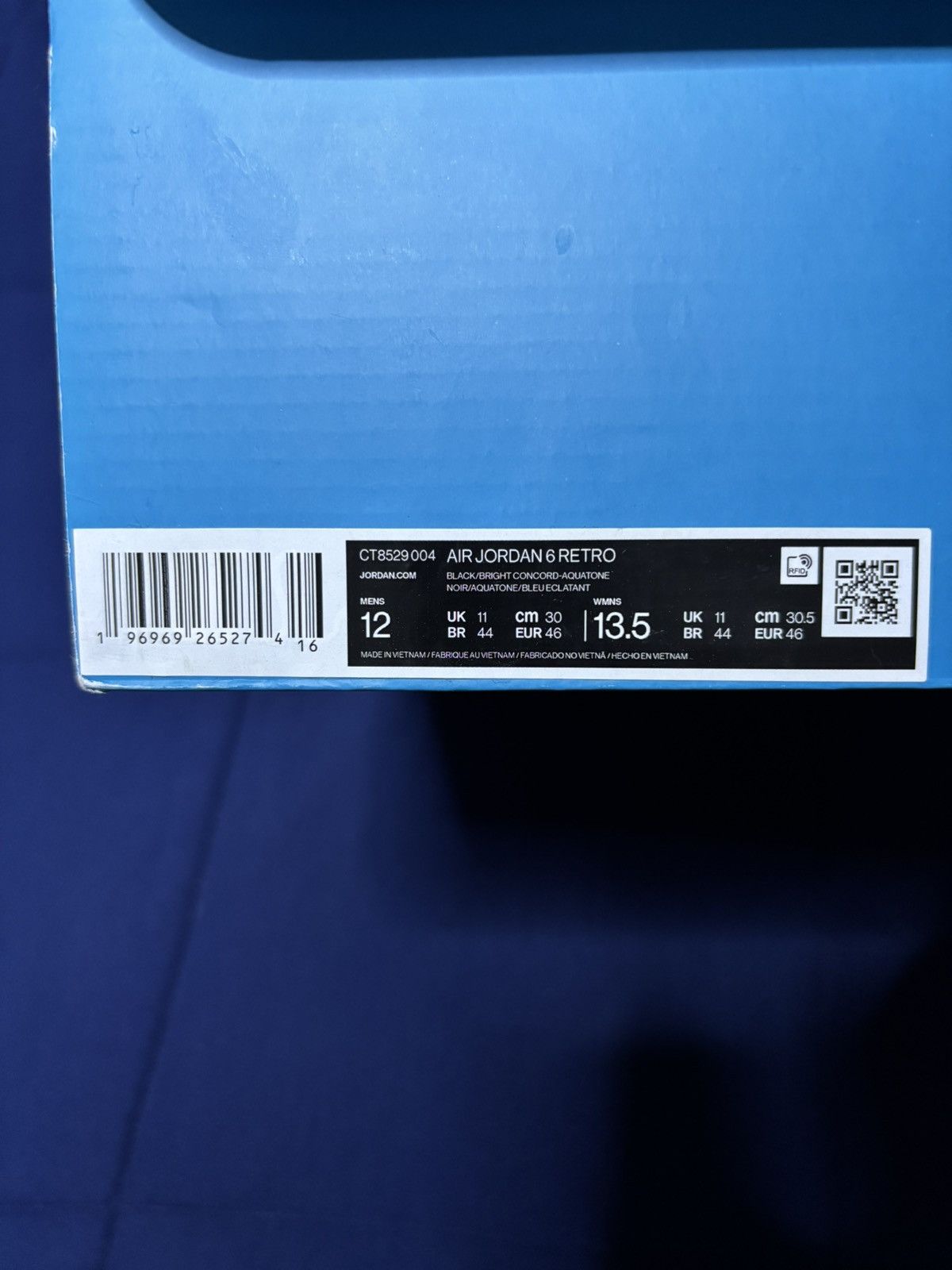 Jordan Brand Jordan 6 Retro Aqua 2023 Size 12 Size US 12 / EU 45 - 9 Thumbnail