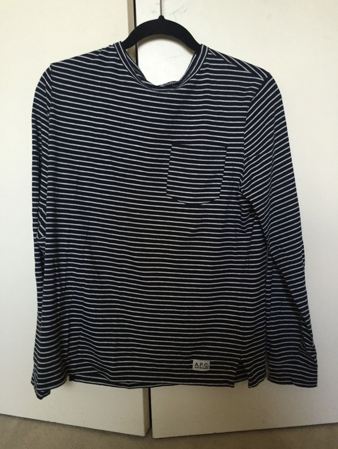 A.P.C. Striped navy sailor style long sleeve shirt Size US S / EU 44-46 / 1 - 1 Thumbnail