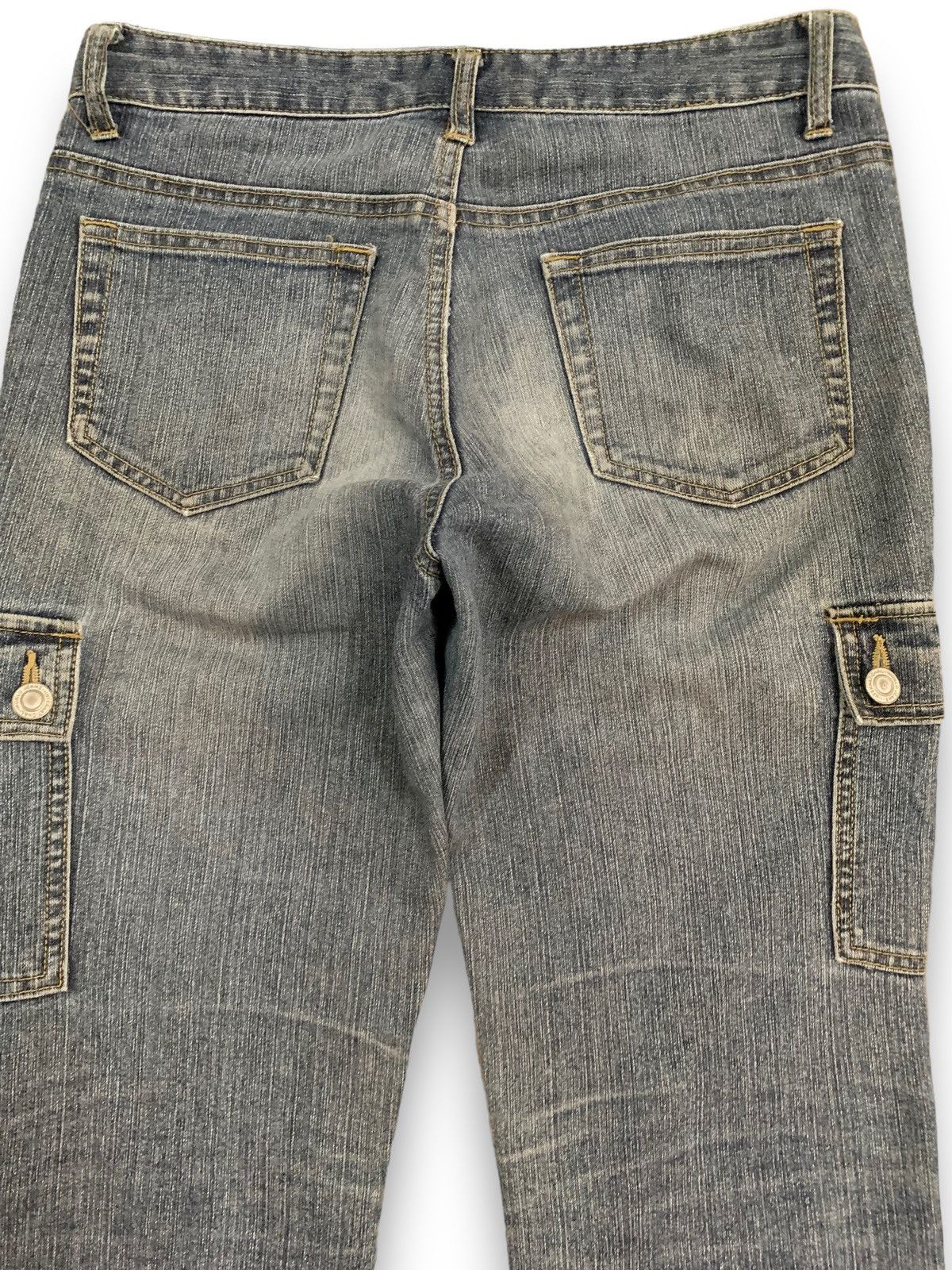 Japanese Brand Vintage Japanese Brand Oririn Flare Distressed Cargo Jeans Size US 29 - 13 Thumbnail