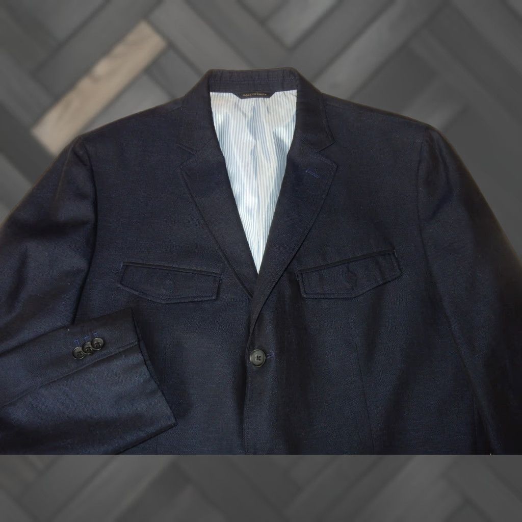 Banana Republic Banana Republic Men's Size 44L Blazer Sport Coat Tailored Fit Blue User: Banana Republic Men's Size 44L Blazer Sport Coat Tailored Fit Blue Size 44R - 1 Thumbnail