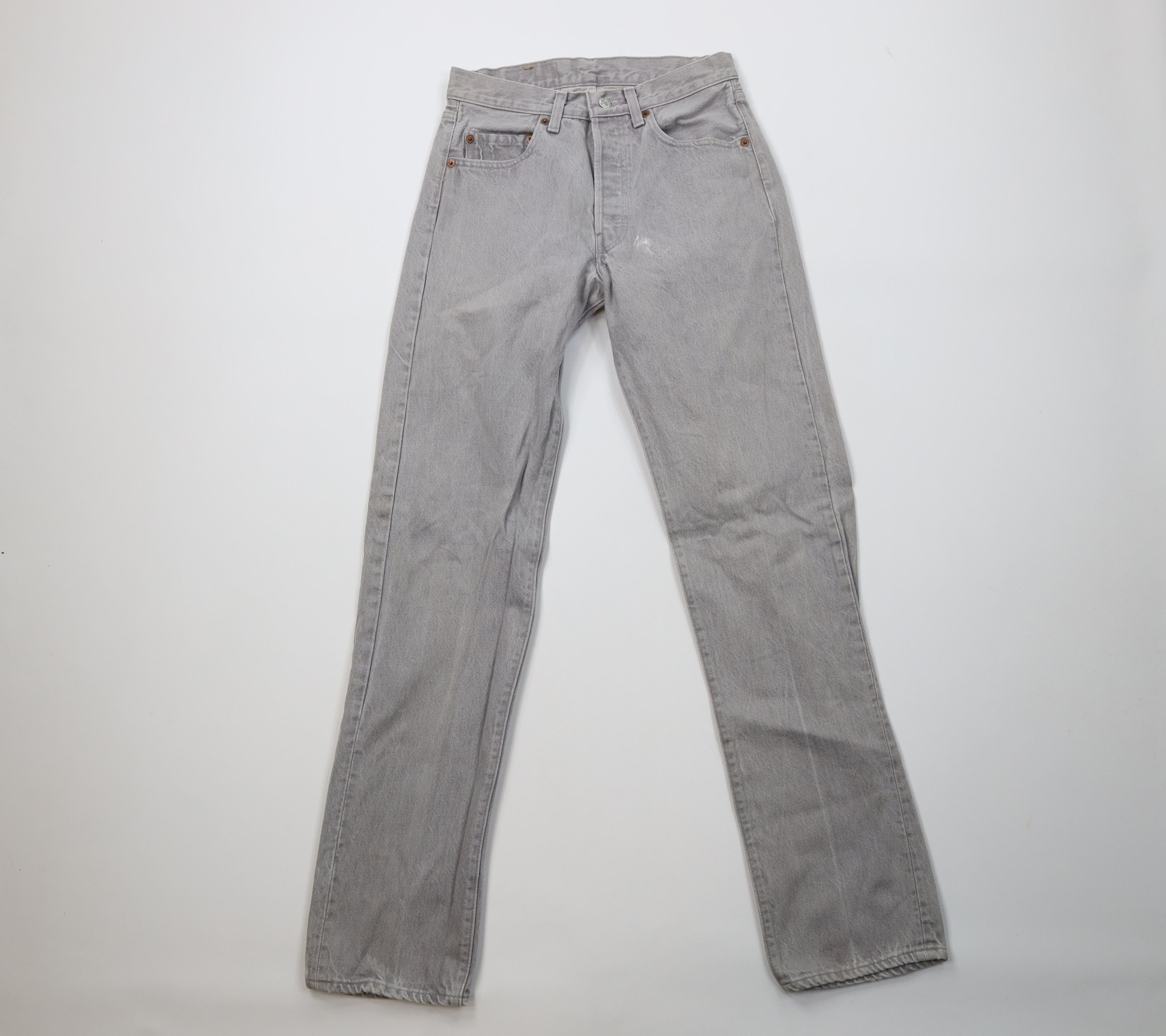 Levi's Vintage 80s Levis 501xx Button Fly Original Jeans Gray USA Size US 29 - 1 Thumbnail