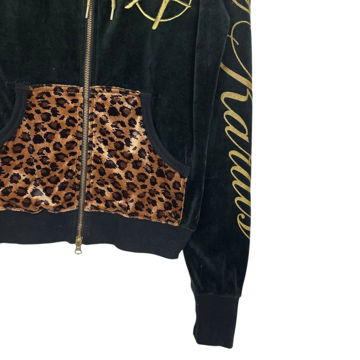 Japanese Brand 24 Karats Digger Big Logo Zipper Velvet Hoodie Size Small Size US S / EU 44-46 / 1 - 4 Thumbnail