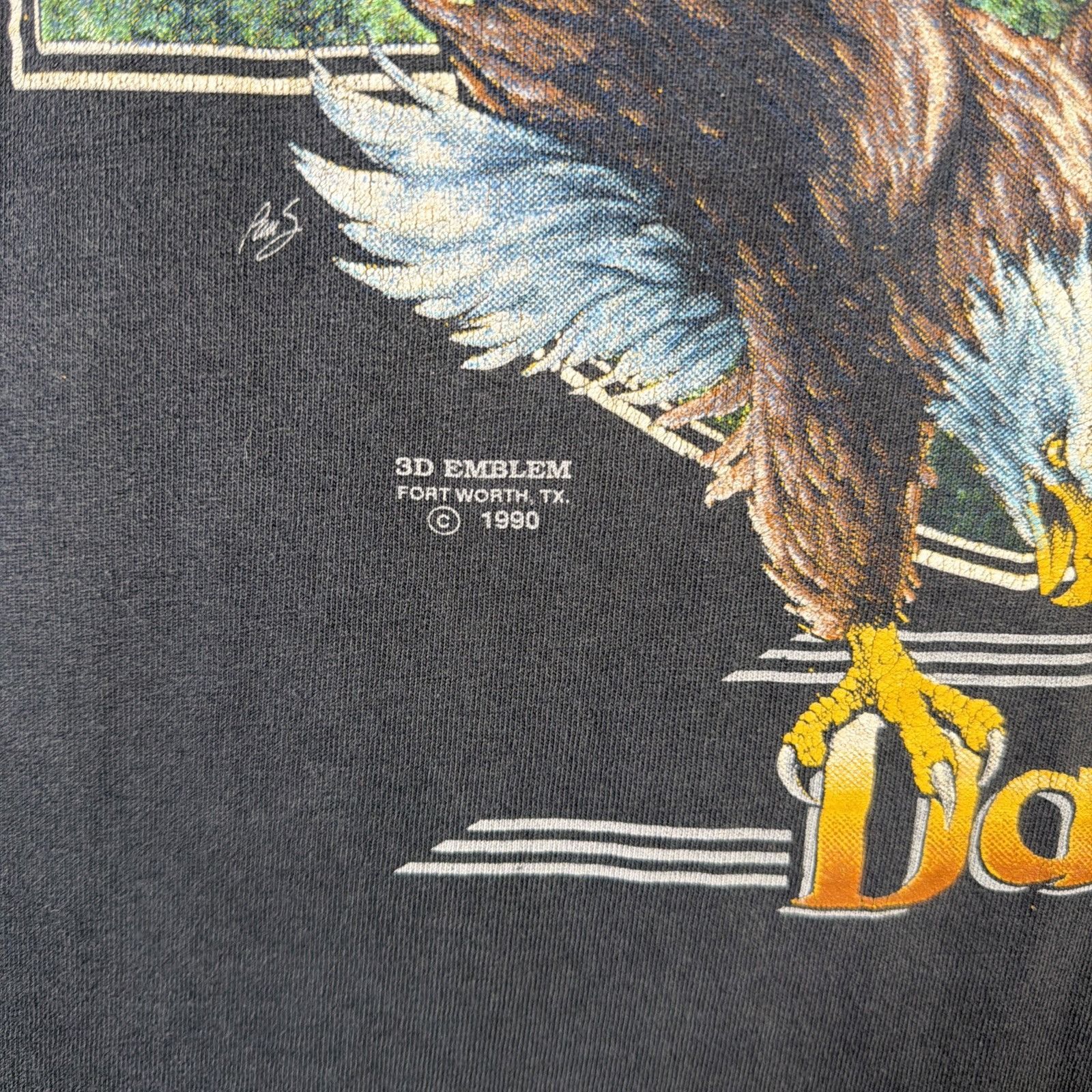 Harley Davidson Vintage Harley Davidson Shirt XL Black 90s 3D Emblem Eagle Size US XL / EU 56 / 4 - 7 Thumbnail