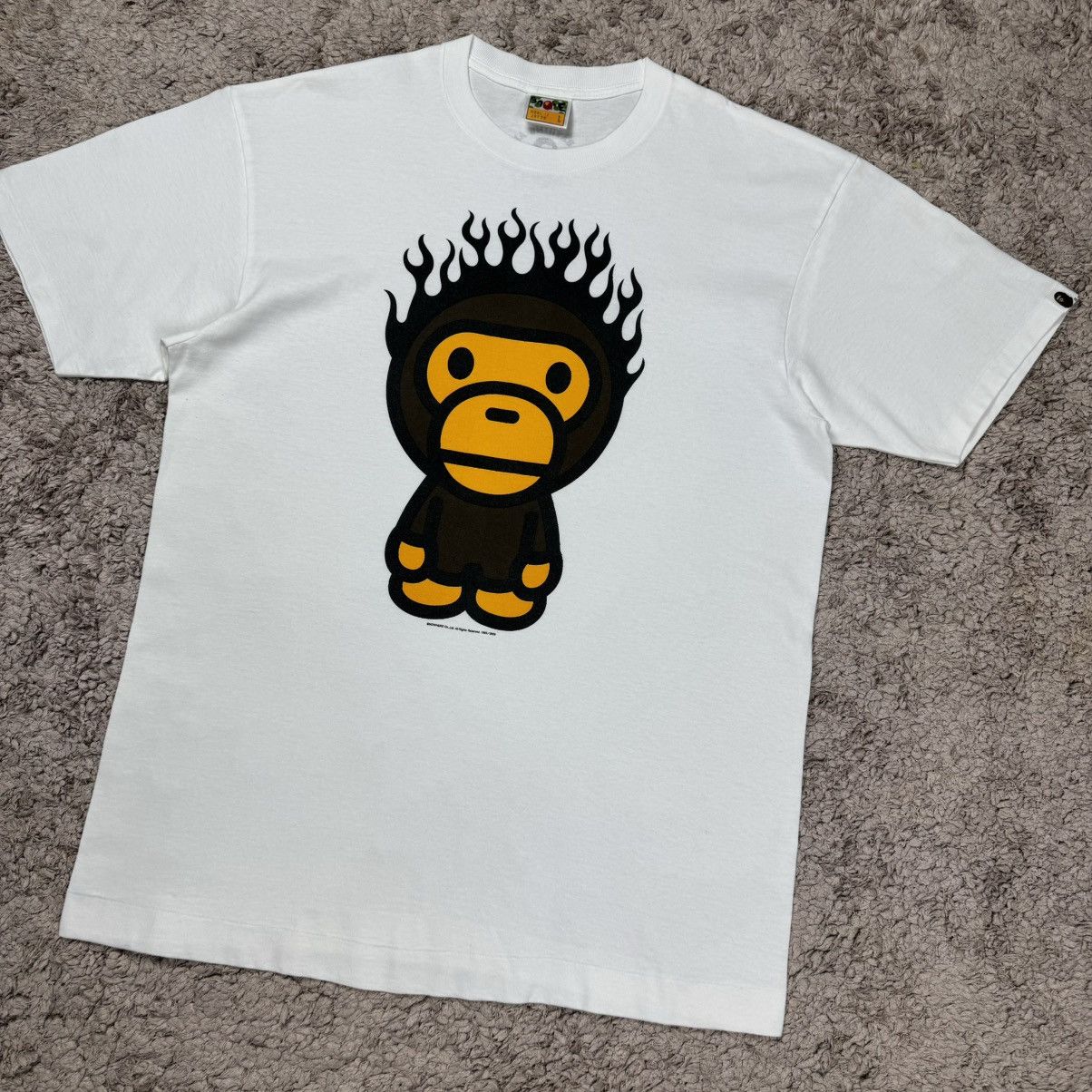 Bape Bape Baby Milo Flame Rare T-shirt Size US L / EU 52-54 / 3 - 3 Thumbnail