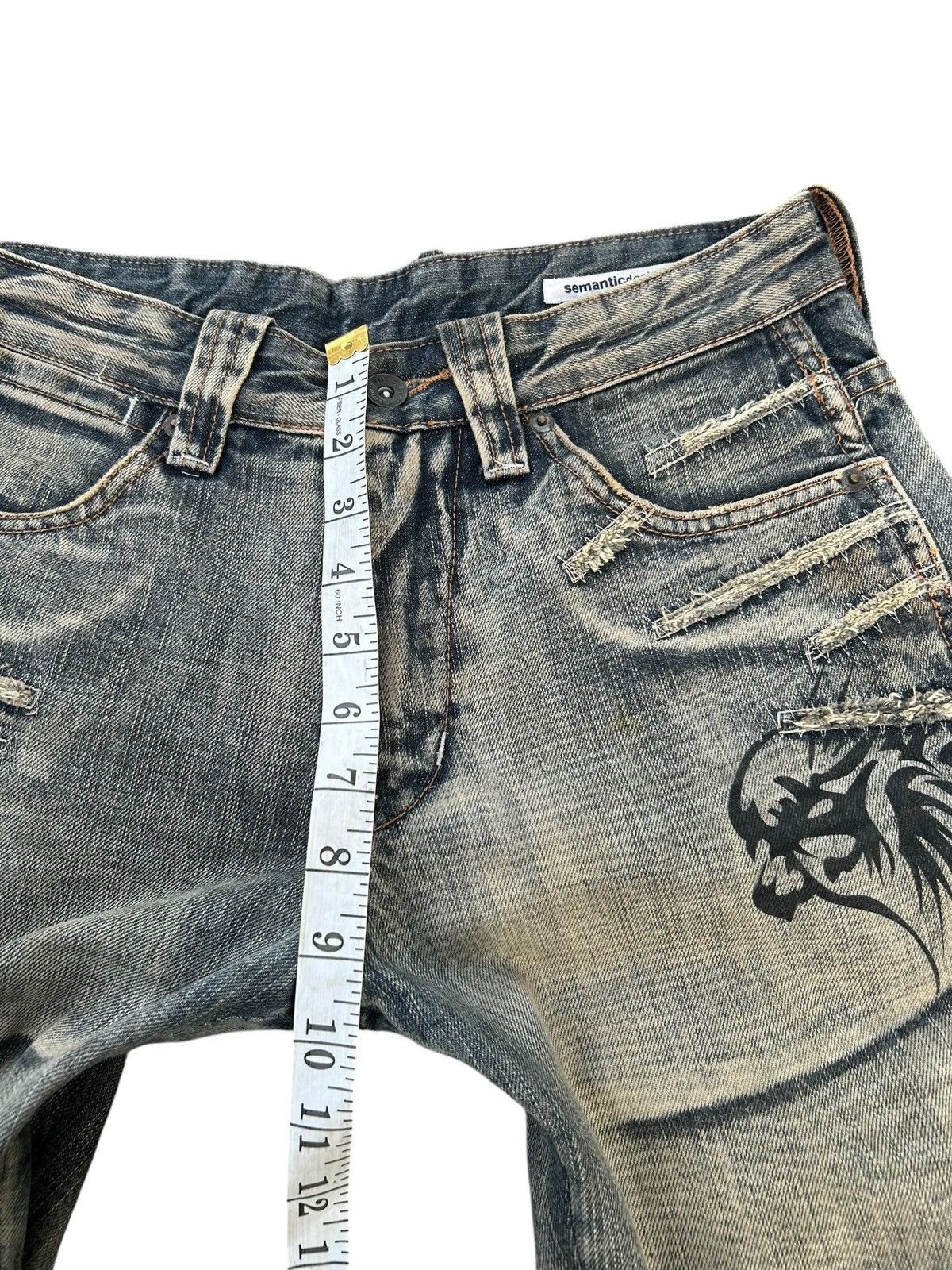Kapital Flare Semantic design Rusty Faded Distressed Denim Jeans Size US 30 / EU 46 - 19 Thumbnail