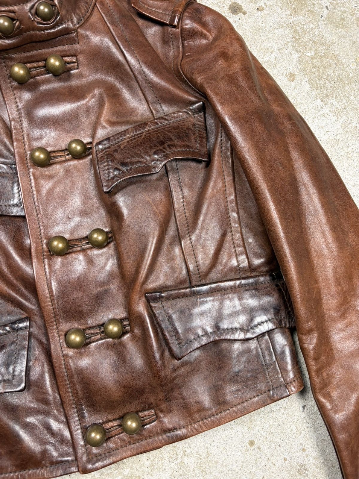 Dsquared2 DSquared2 Sienna Leather Military Jacket Civil Rare Size S / US 4 / IT 40 - 7 Thumbnail