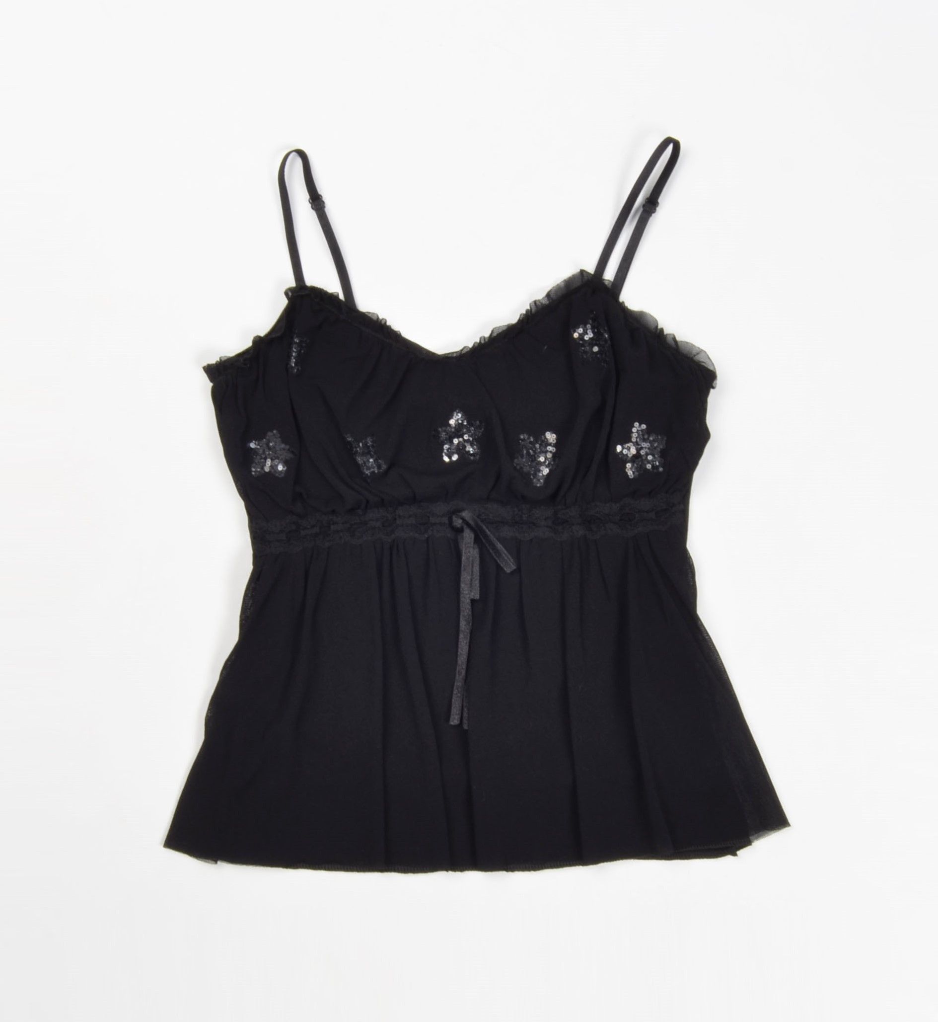 Vintage Vintage Clockhouse Y2K Mesh Coquette Goth Top Size S / US 4 / IT 40 - 4 Thumbnail