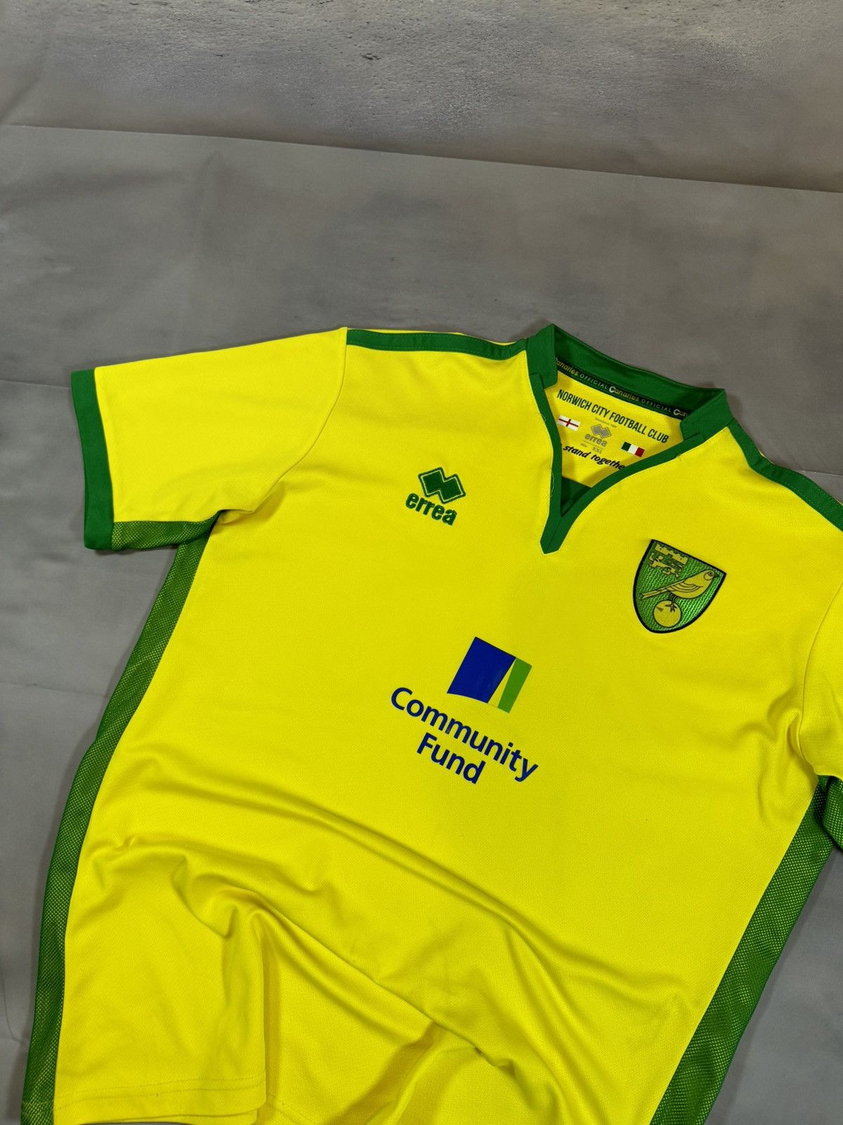 Errea × Vintage Vintage Norwich City 2016/17 Errea Soccer Jersey Blokcore Size US XXL / EU 58 / 5 - 3 Thumbnail