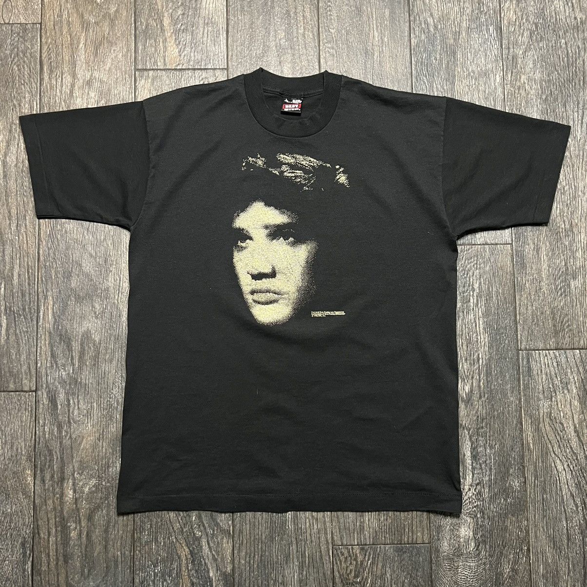 Vintage 1995 Elvis Presley TCB gold big face t shirt Size US L / EU 52-54 / 3 - 2 Thumbnail