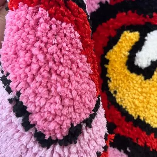 Japanese Brand × Vintage Cherry Bomb Rug Strange & interesting Handmade Tufted Carpet Size ONE SIZE - 2 Thumbnail