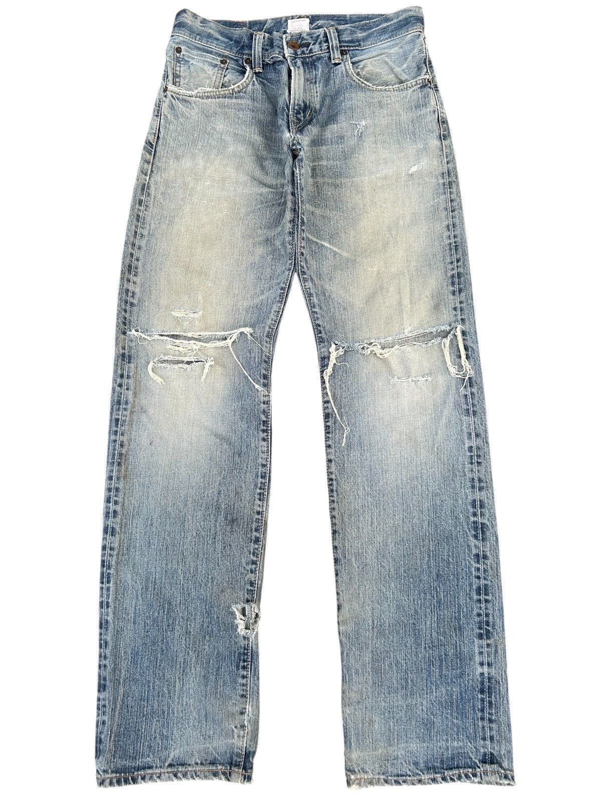 Kapital Thrashed Vintage Edwin 505zx Selvedge Denim Jeans japan Size US 31 - 1 Thumbnail