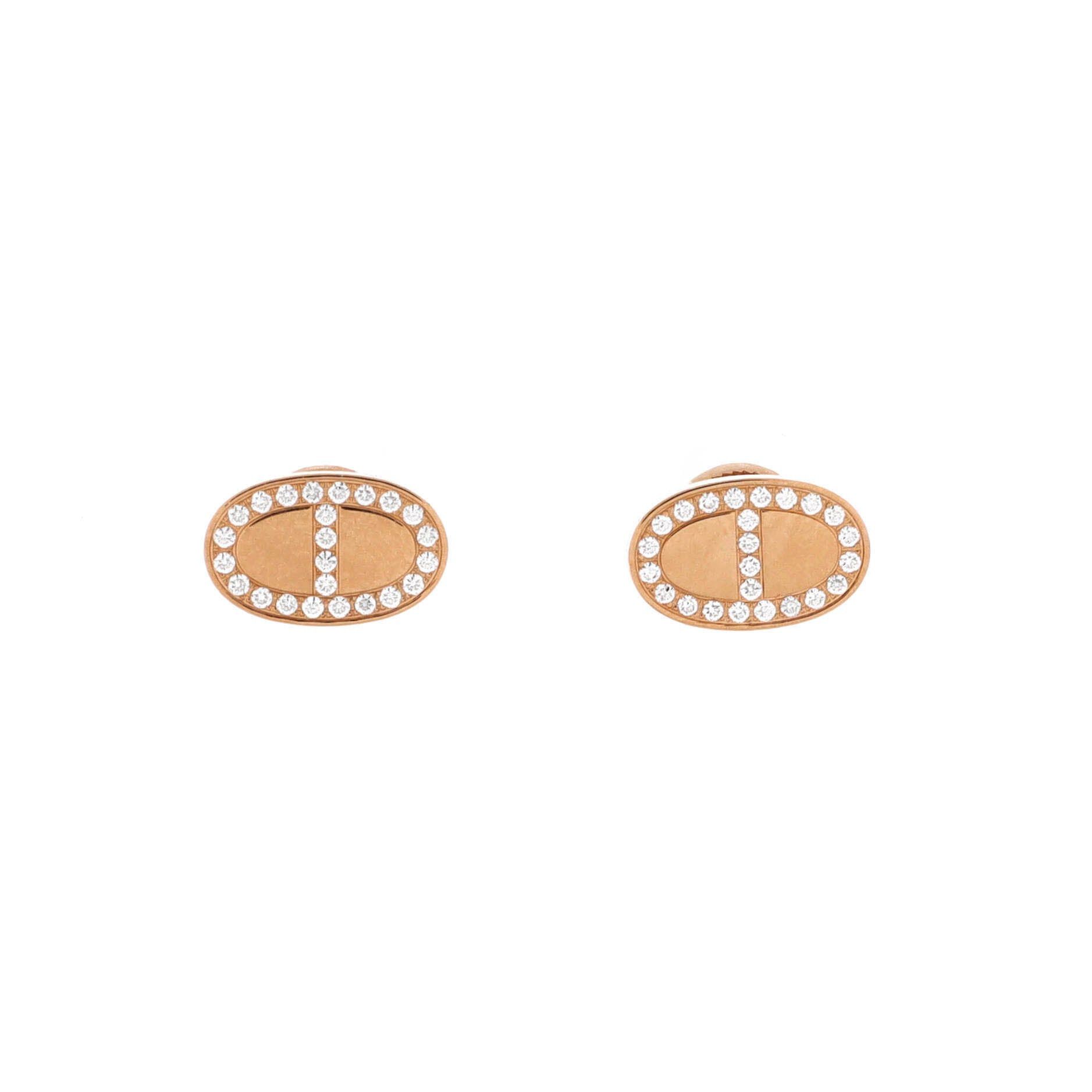 Hermes Chaine d'Ancre Contour Stud Earrings Size ONE SIZE - 1 Thumbnail