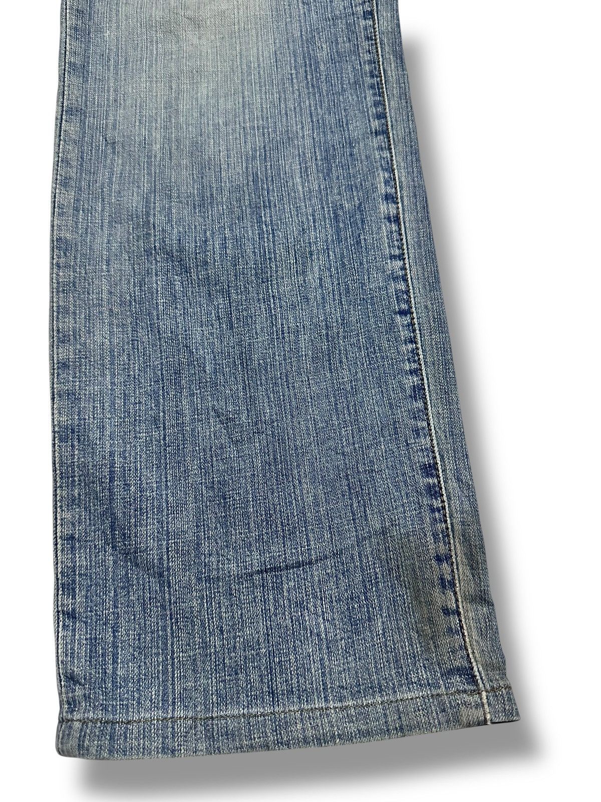 Japanese Brand Wrangler Rare Silver Colour Wideleg Style and Faded Wash Size US 30 / EU 46 - 10 Thumbnail