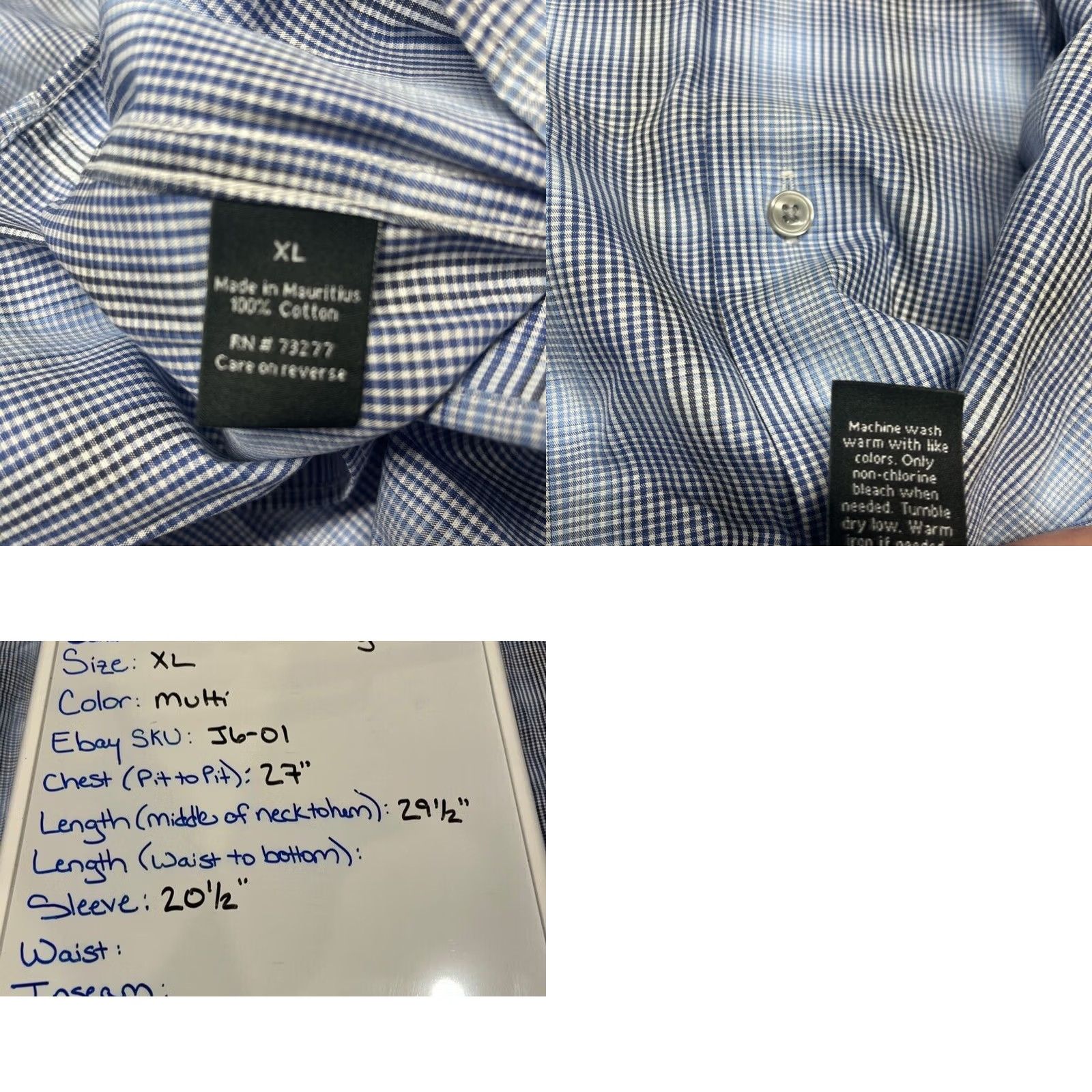 Apt. 9 Apt. 9 Shirt Mens XL Multicolor Plaid Long Sleeve Button Up Cotton Size US XL / EU 56 / 4 - 8 Thumbnail