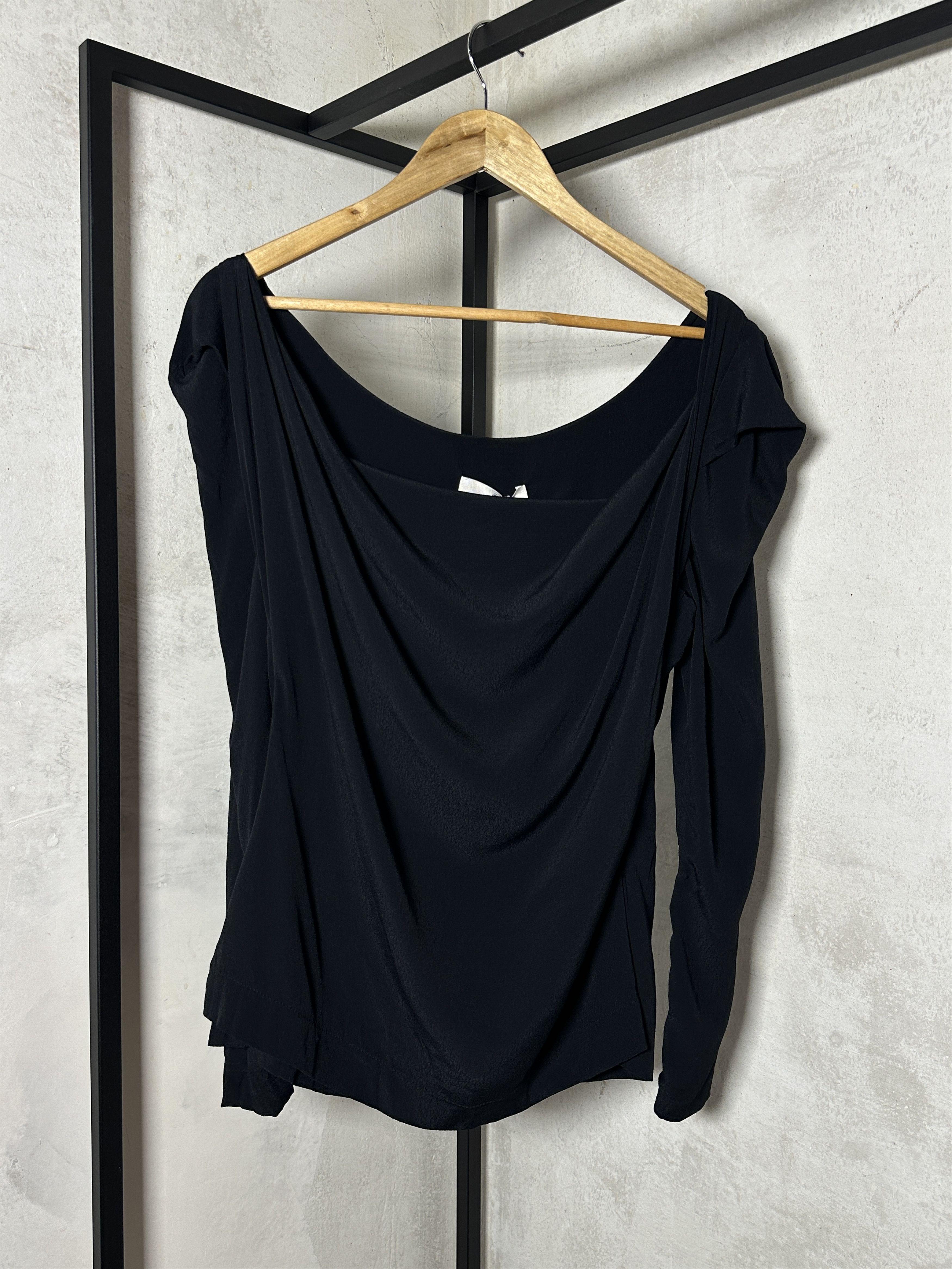 Vivienne Westwood Vivienne Westwood Elizabeth Draped Square-neck Crepe Top Size M / US 6-8 / IT 42-44 - 3 Thumbnail