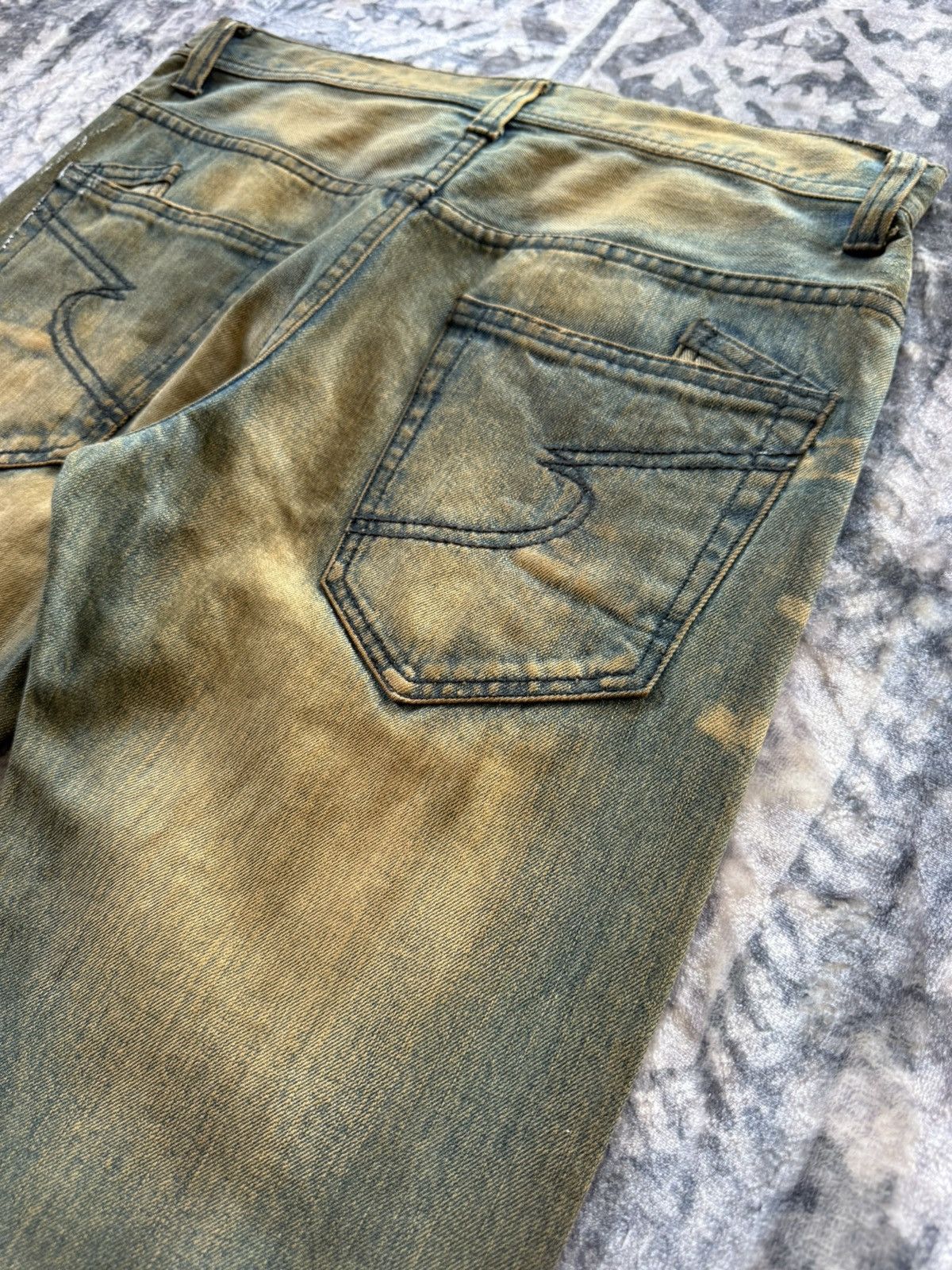 If Six Was Nine Flared Semantic Design Muddy Wash Claw Mark Jeans Size US 30 / EU 46 - 17 Thumbnail