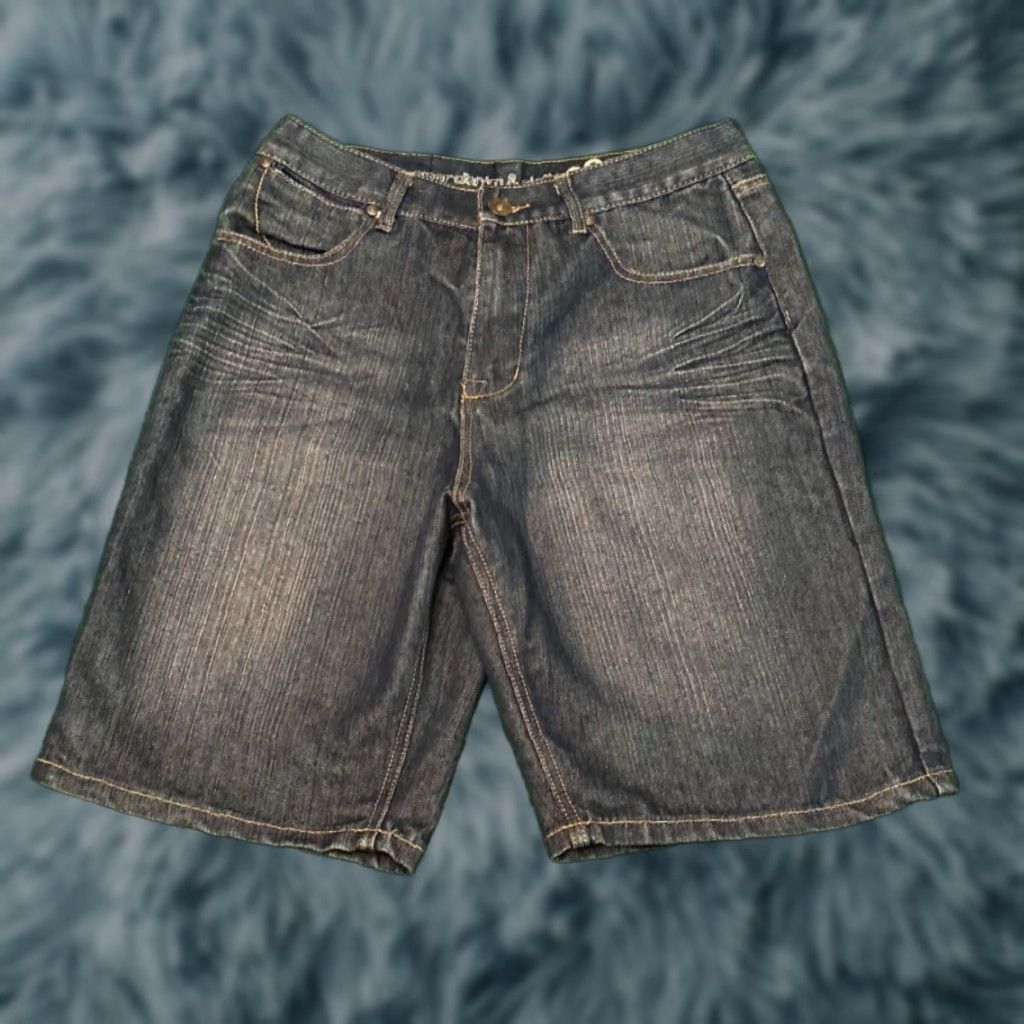 Denime VINTAGE Paper Denim & Cloth JNCO Baggy Hip Hop Skater Grunge Jeans Shorts 32 Jorts Men Size US 32 / EU 48 - 1 Thumbnail