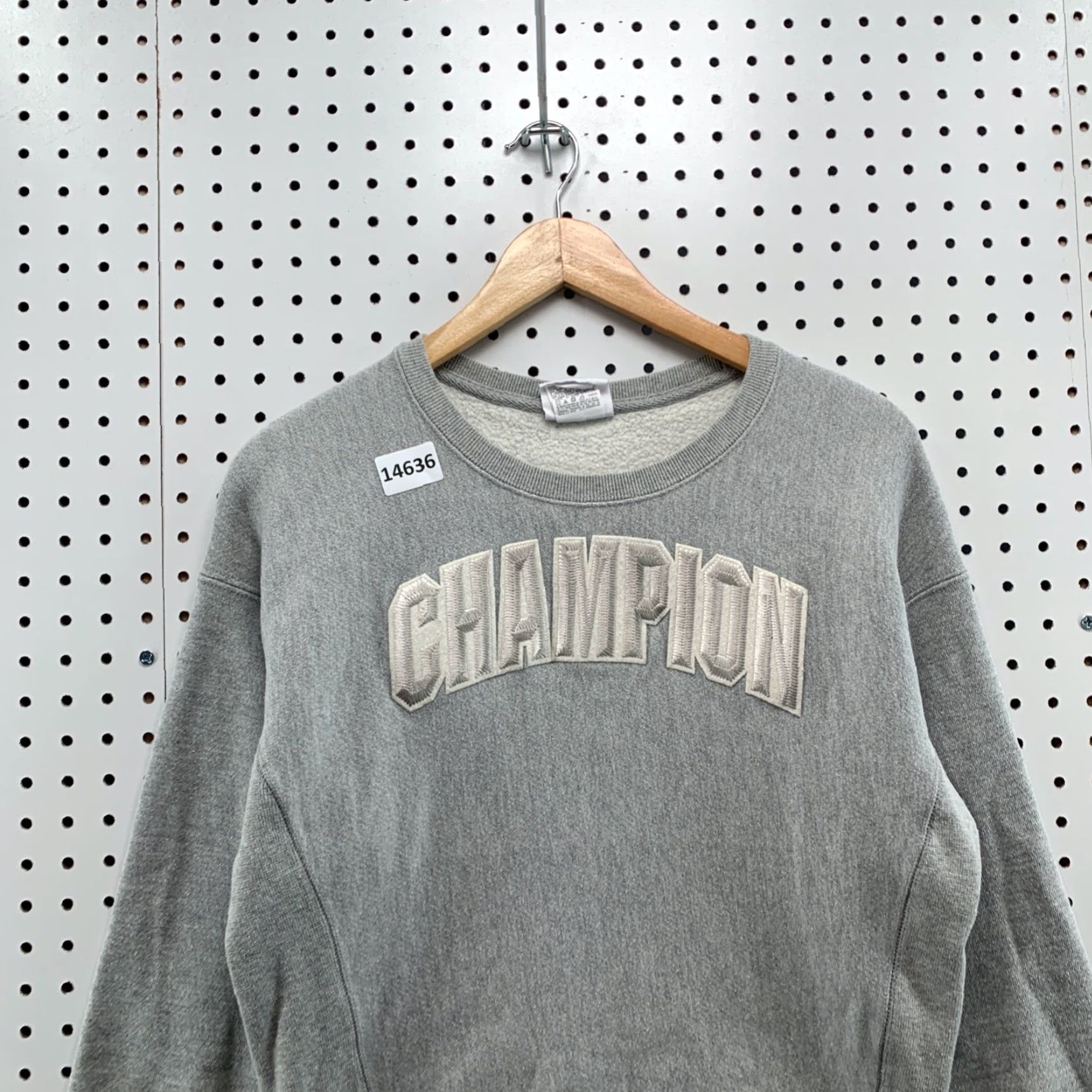 Champion Champion Sweatshirt Women Small Gray Embroidered Spellout Reverse Weave Pullover Size S / US 4 / IT 40 - 3 Thumbnail