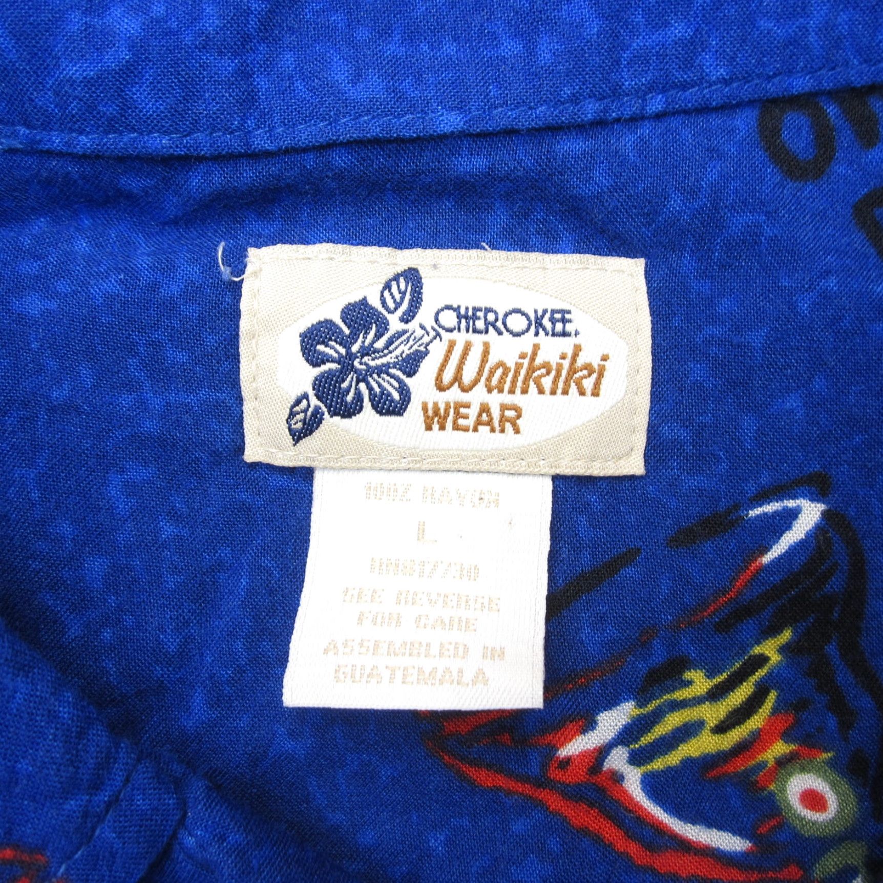 Cherokee Cherokee Shirt Mens Large Blue Button Up Waikiki Hawaiian Cocktails Drinks Party Size US L / EU 52-54 / 3 - 5 Thumbnail
