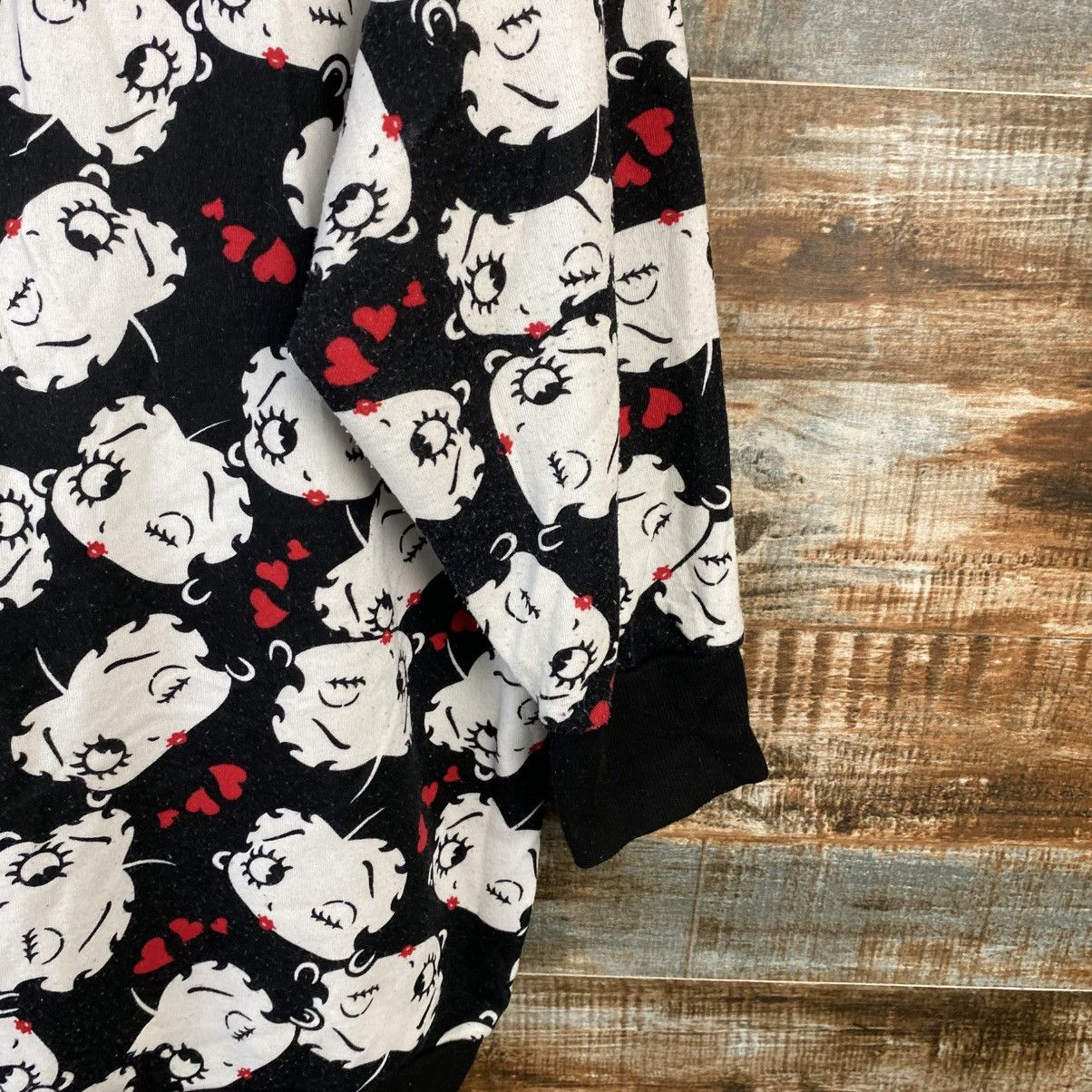 Japanese Brand DL Betty Boop full print Black Hoodie #C863 Size US XL / EU 56 / 4 - 17 Thumbnail