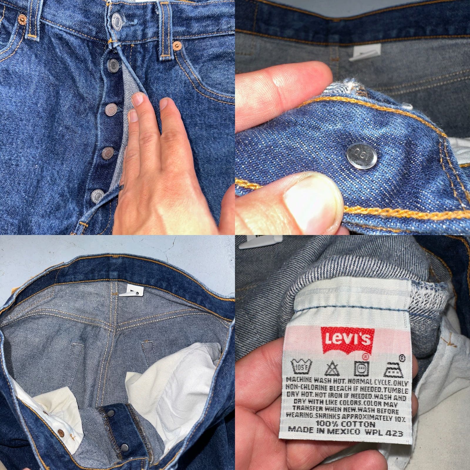 Levi's VINTAGE Levi's 501 Jeans Men 34x31 Blue Straight Leg 90s Y2K USA Mid Rise Comfort Size US 34 / EU 50 - 8 Thumbnail