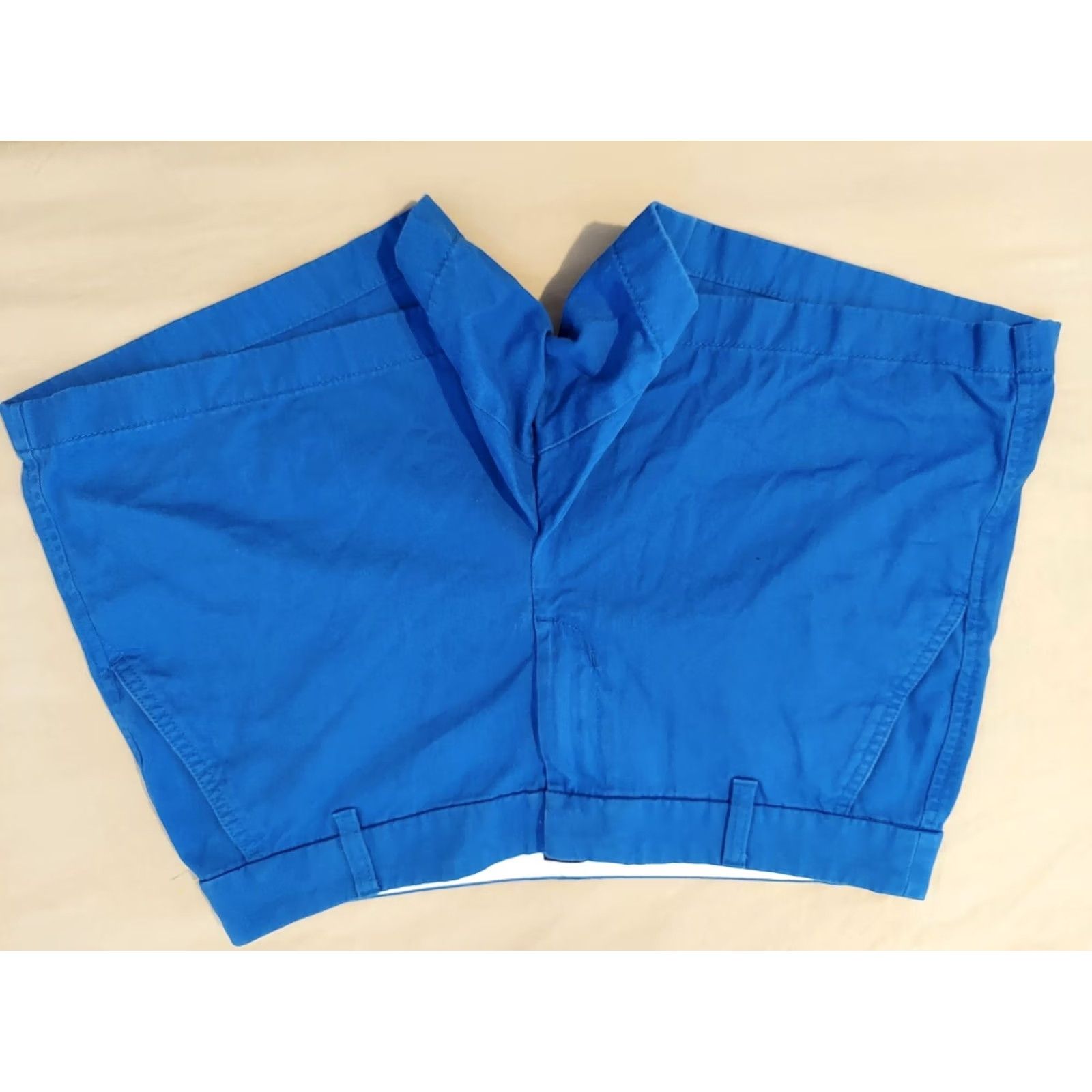 J.Crew Womens Khaki Shorts Blue Cotton Chino J. Crew 10 Size 32" / US 10 / IT 46 - 2 Thumbnail